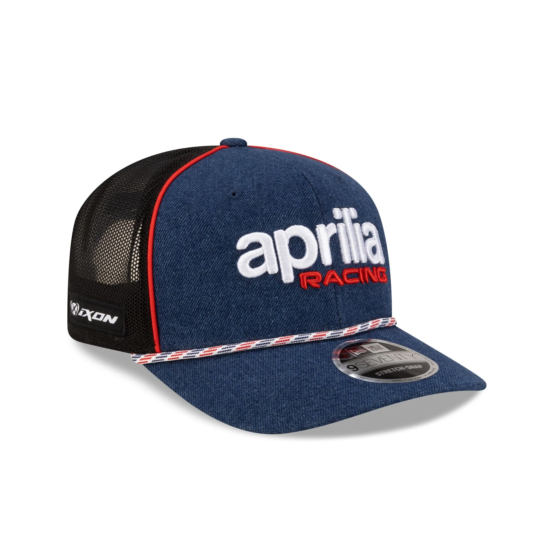 2026 Austin Race Special Aprilia Racing Denim 9SEVENTY Trucker Hat - Image 3