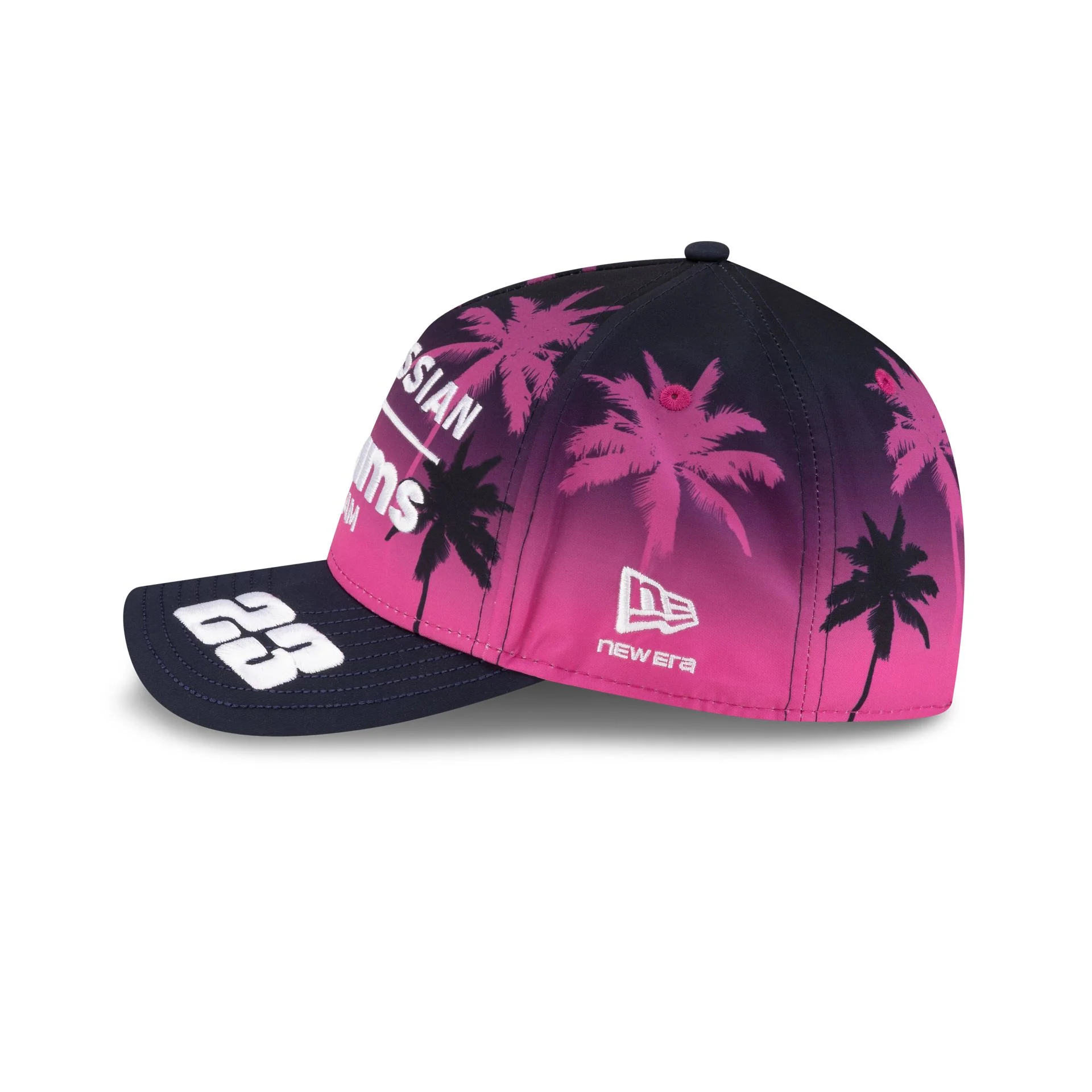 2026 Miami Race Special Atlassian Williams F1 Team Alex Albon 9FORTY M-Crown A-Frame Snapback Hat - Image 4