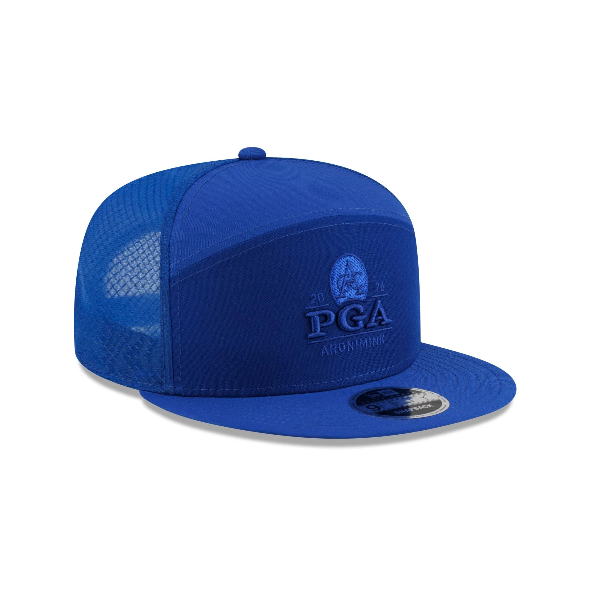 2026 PGA Championship Aronimink Light Royal Split Panel 9FIFTY Trucker Hat - Image 3