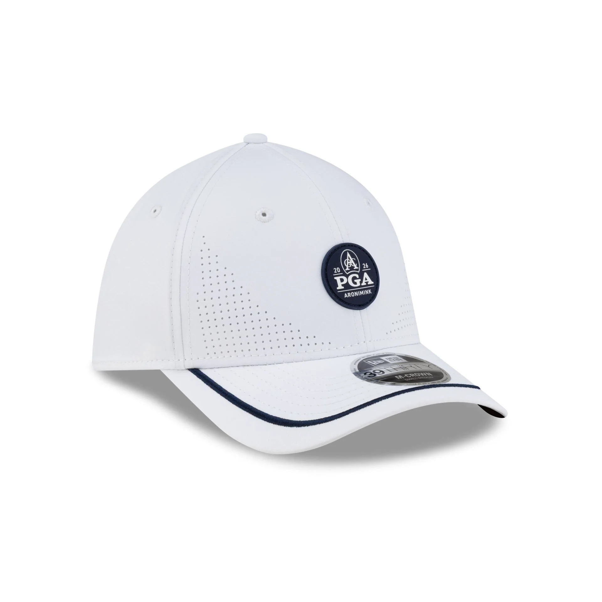 2026 PGA Championship Aronimink Performance White 39THIRTY M-Crown Stretch Fit Hat - Image 3