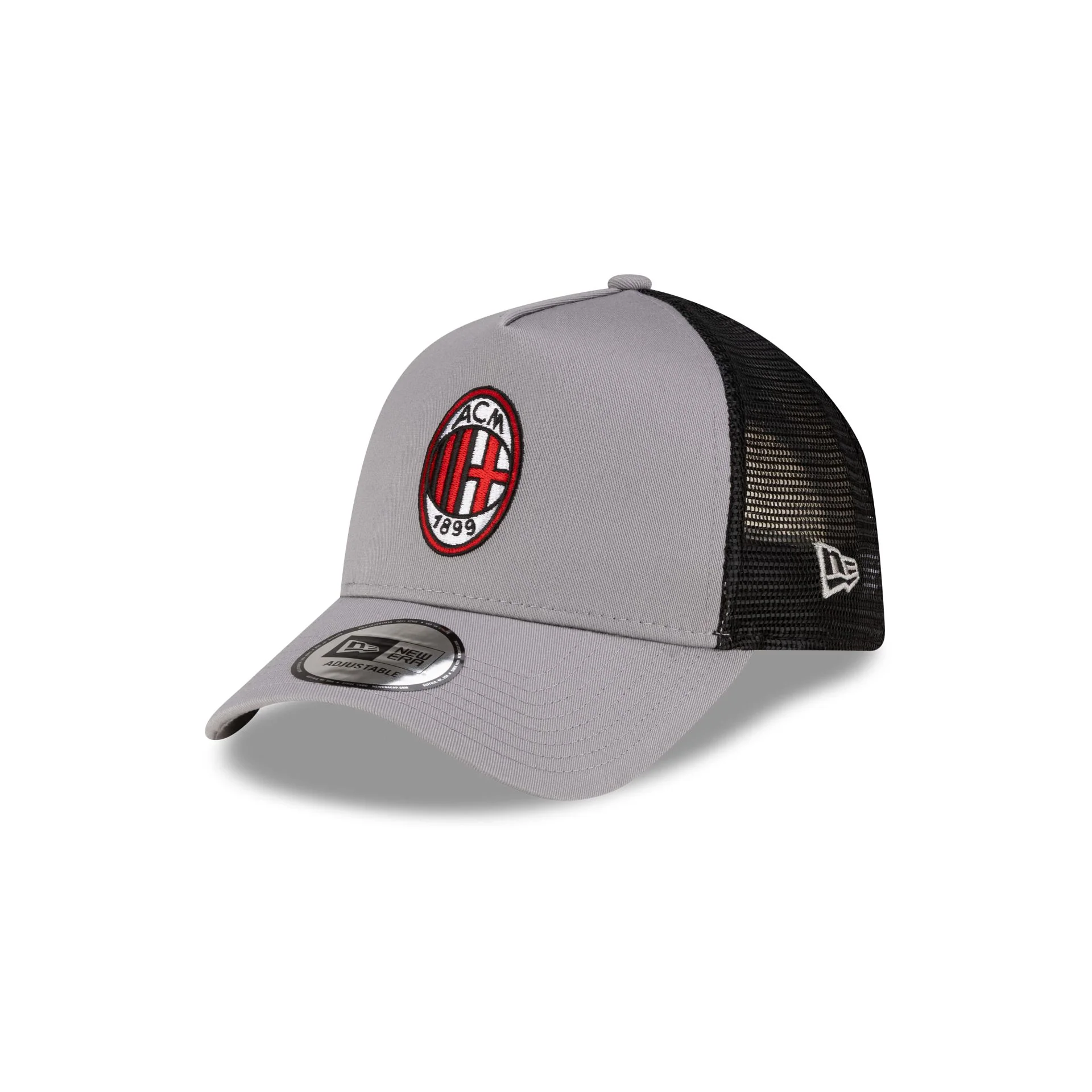 AC Milan Patch Gray 9FORTY A-Frame Trucker Hat - Image 3