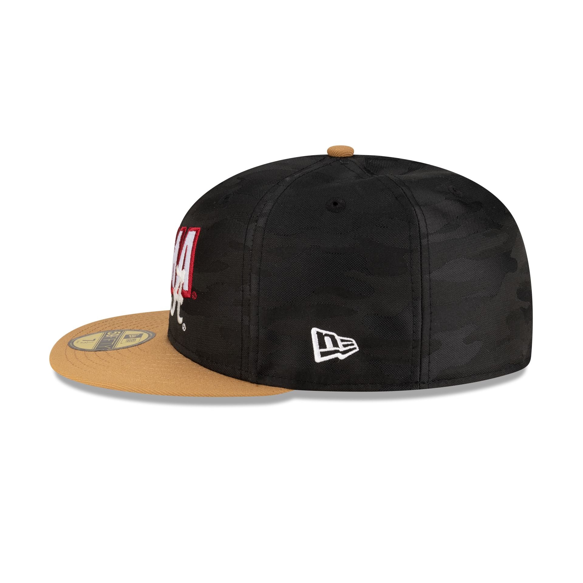 Alabama Crimson Tide Black Tonal Wheat 59FIFTY Fitted Hat - Image 4