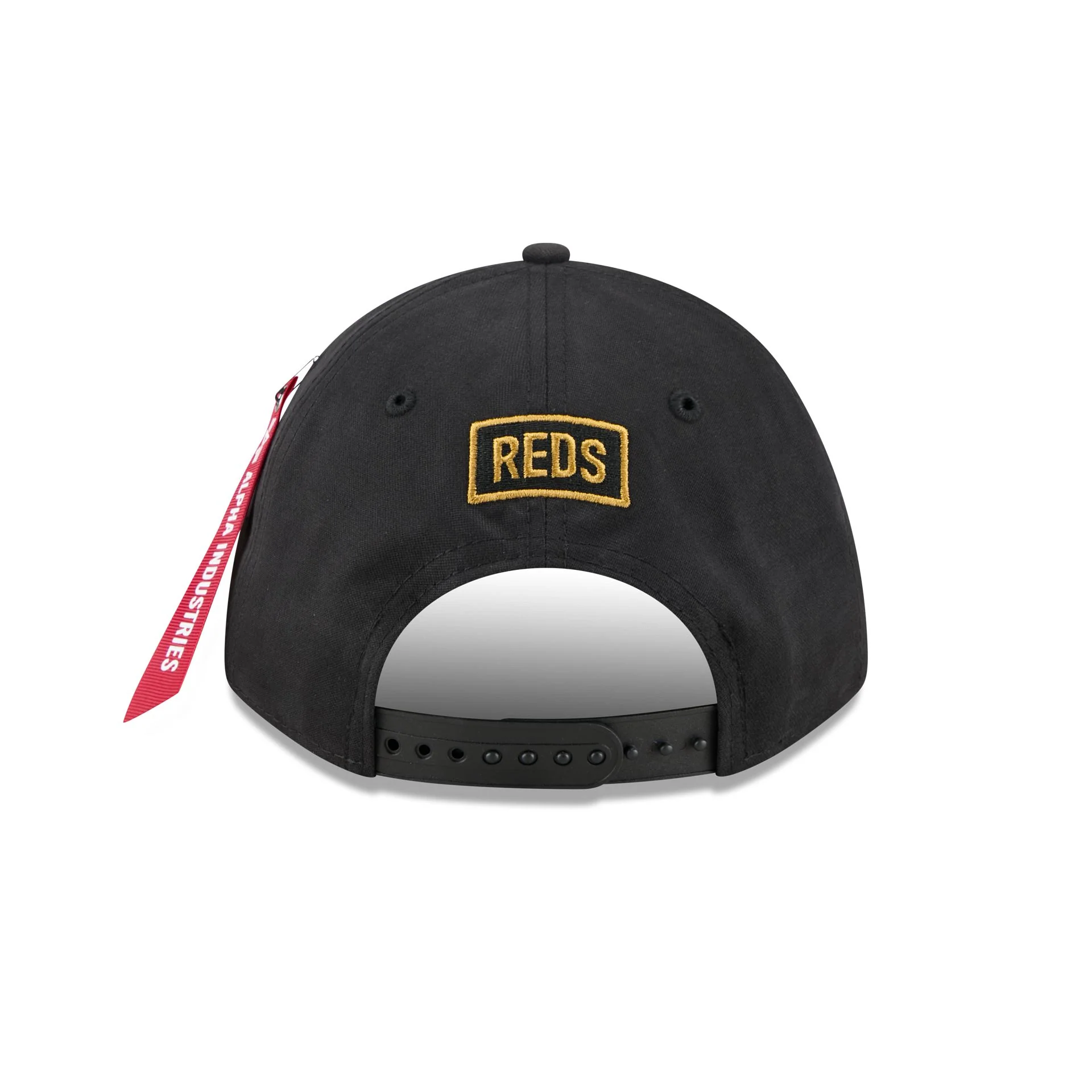 Alpha Industries x Cincinnati Reds Black 9FORTY M-Crown A-Frame Snapback Hat - Image 6