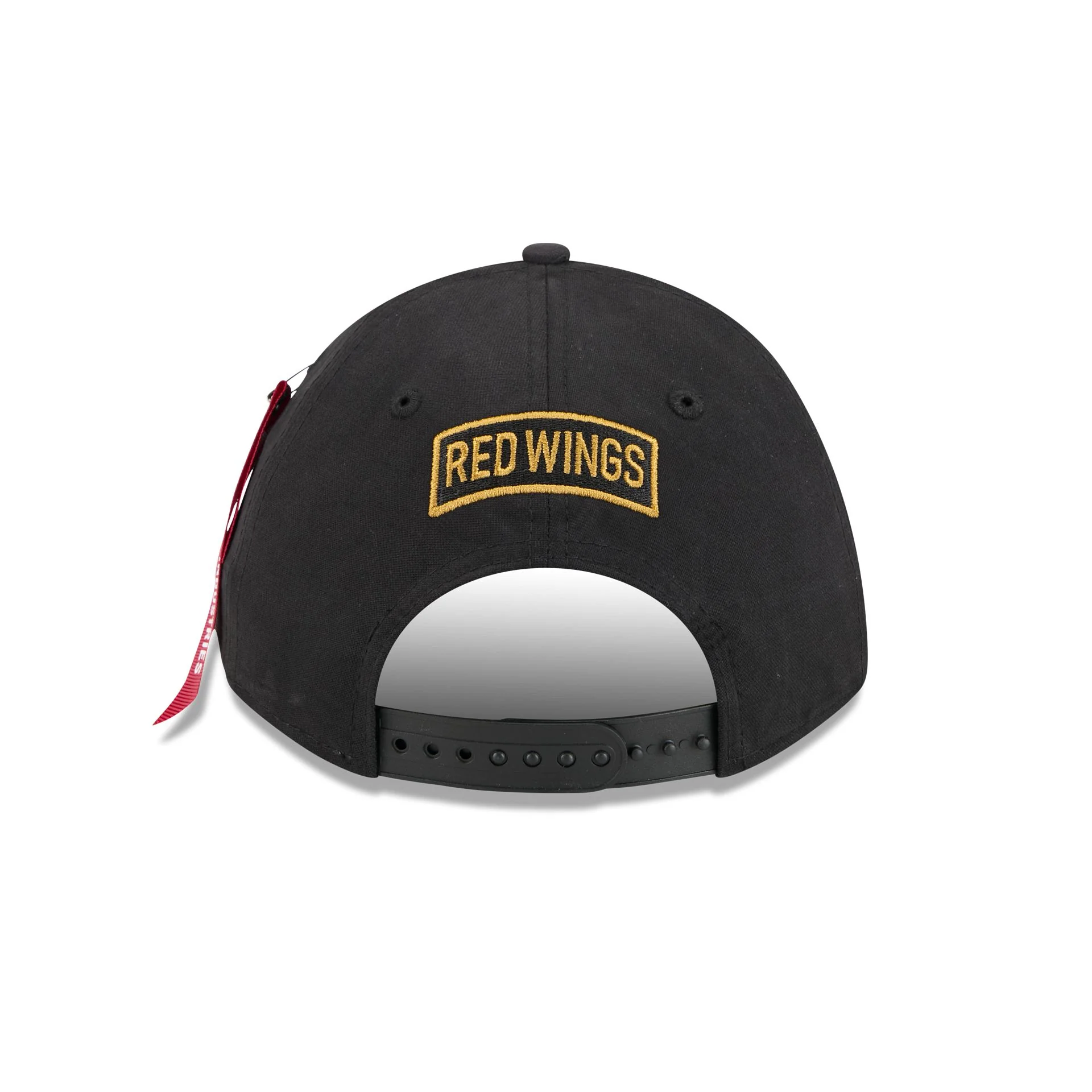 Alpha Industries x Detroit Red Wings Black 9FORTY M-Crown A-Frame Snapback Hat - Image 6