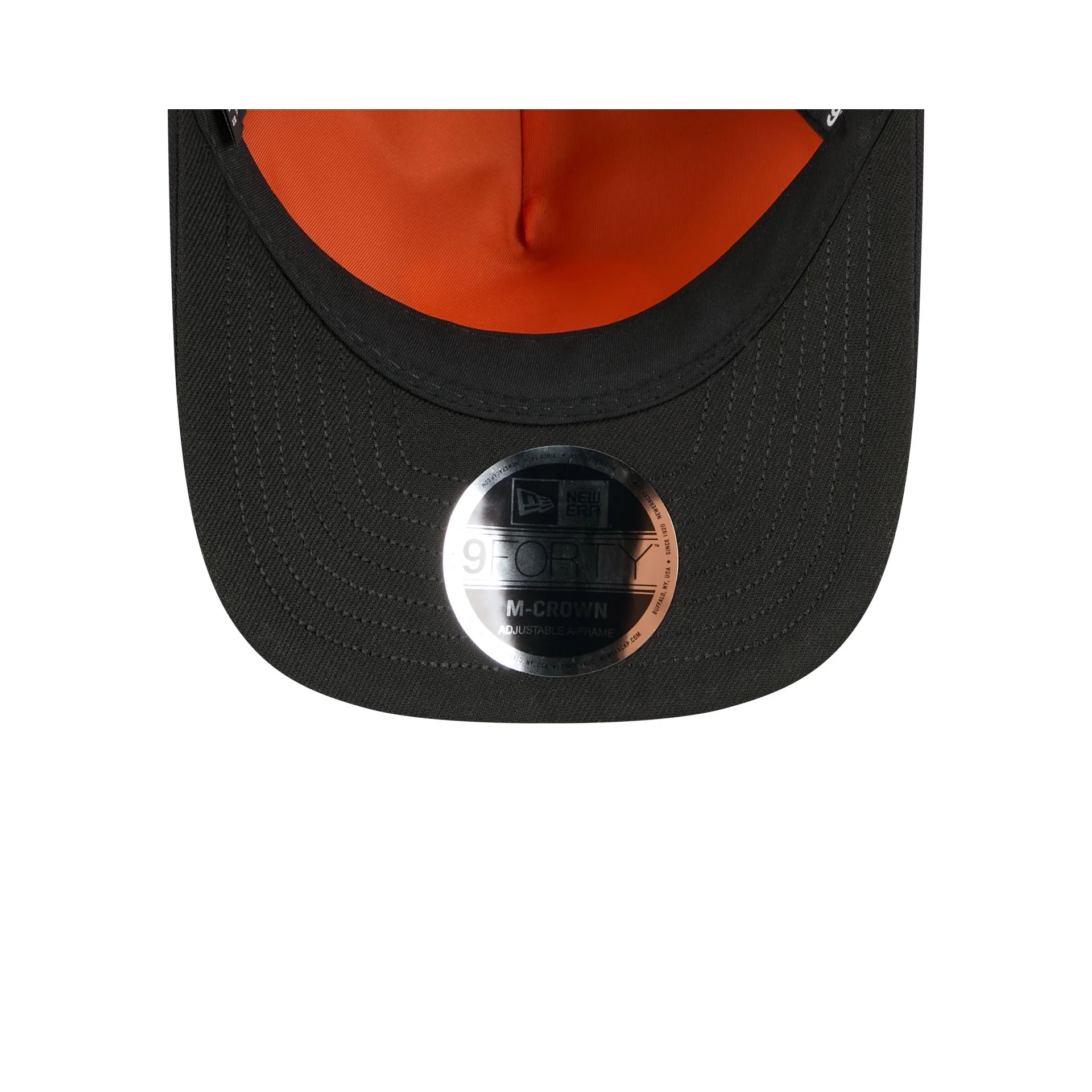Alpha Industries x Golden State Warriors Black 9FORTY M-Crown A-Frame Snapback Hat - Image 7