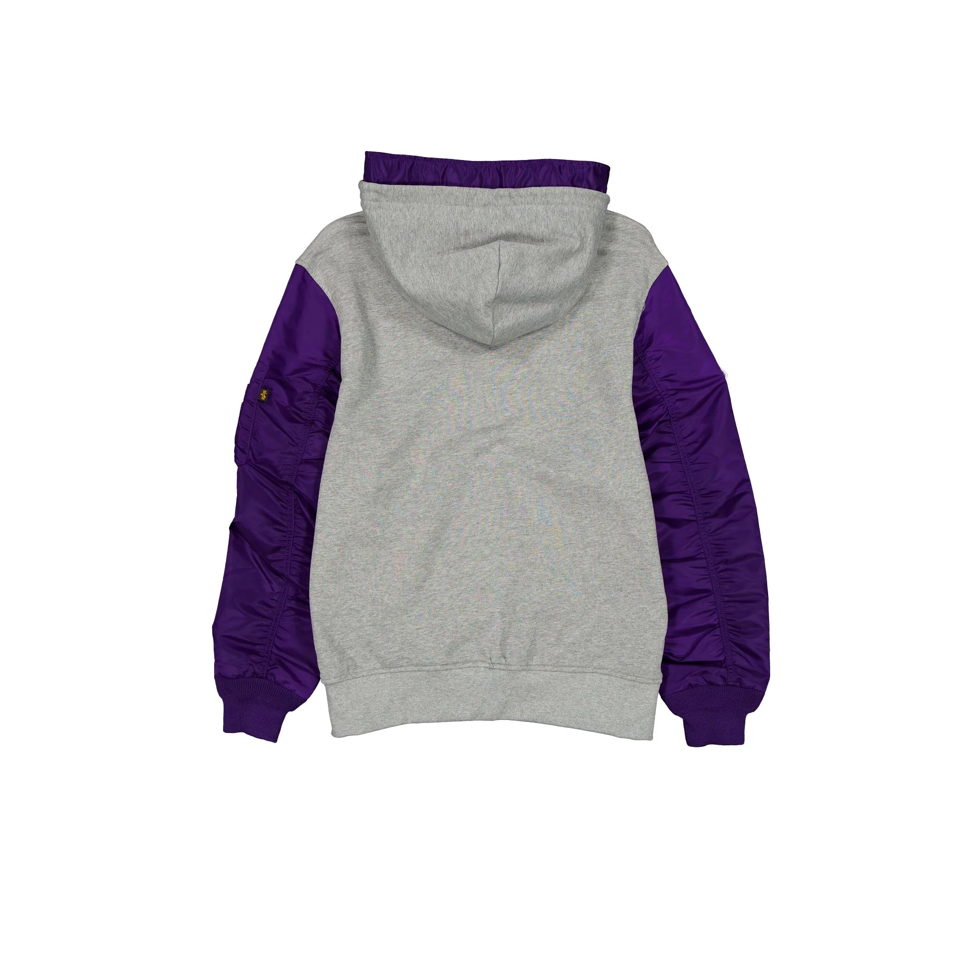 Alpha Industries x Los Angeles Lakers Gray MA-1 Full Zip Fleece Jacket - Image 3