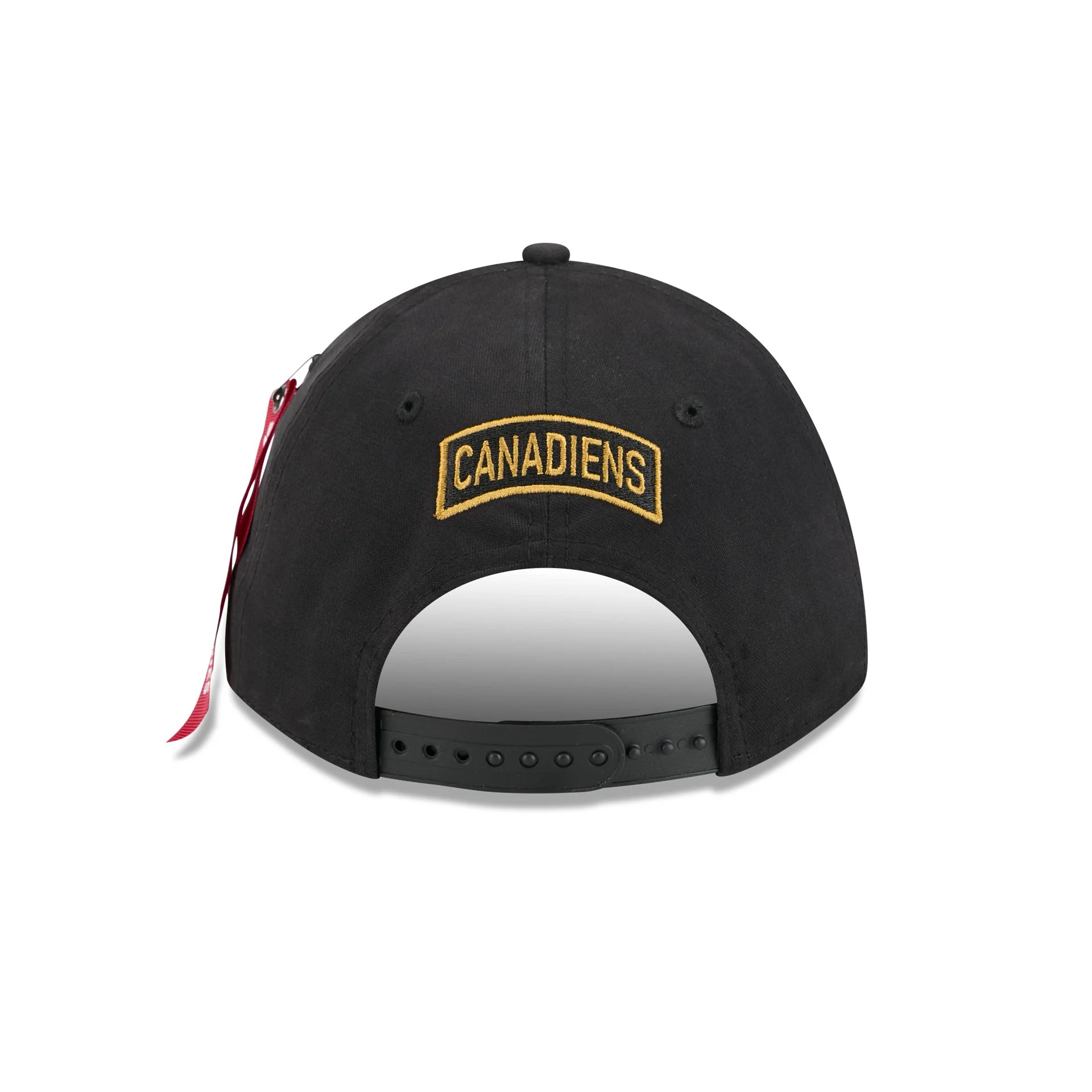 Alpha Industries x Montreal Canadiens Black 9FORTY M-Crown A-Frame Snapback Hat - Image 6