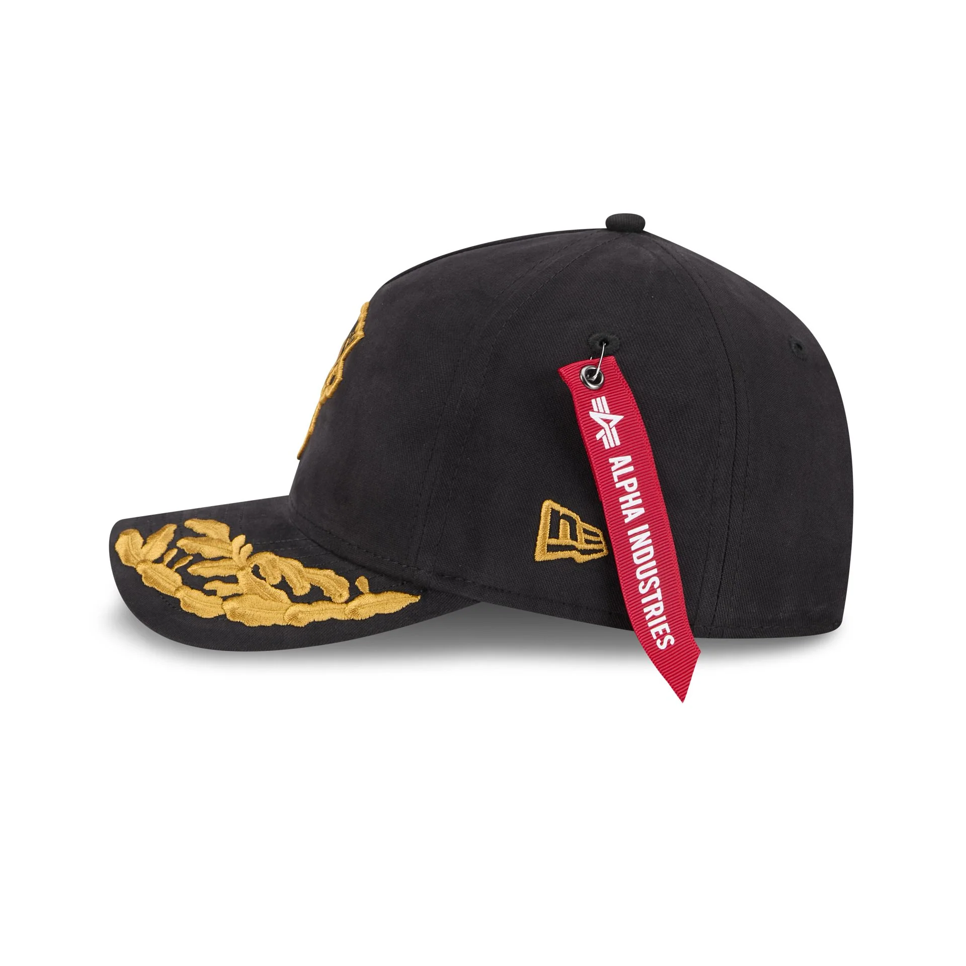 Alpha Industries x Pittsburgh Penguins Black 9FORTY M-Crown A-Frame Snapback Hat - Image 4