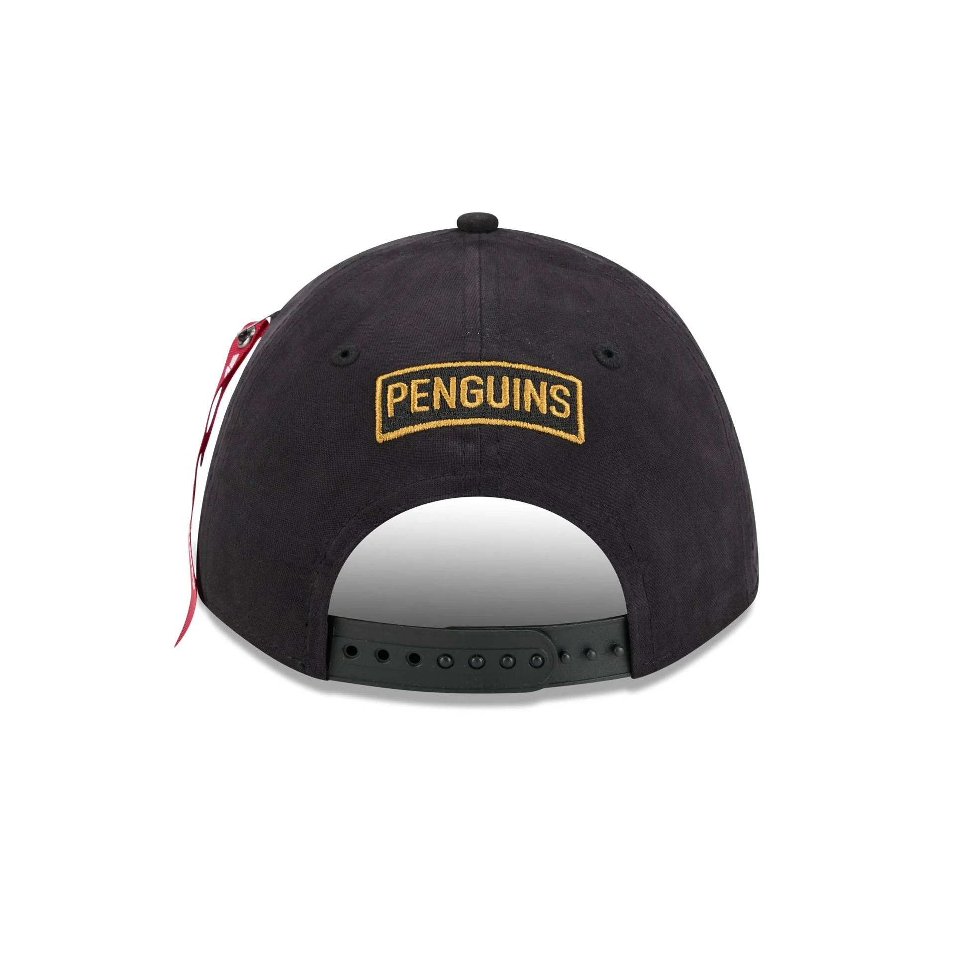 Alpha Industries x Pittsburgh Penguins Black 9FORTY M-Crown A-Frame Snapback Hat - Image 6