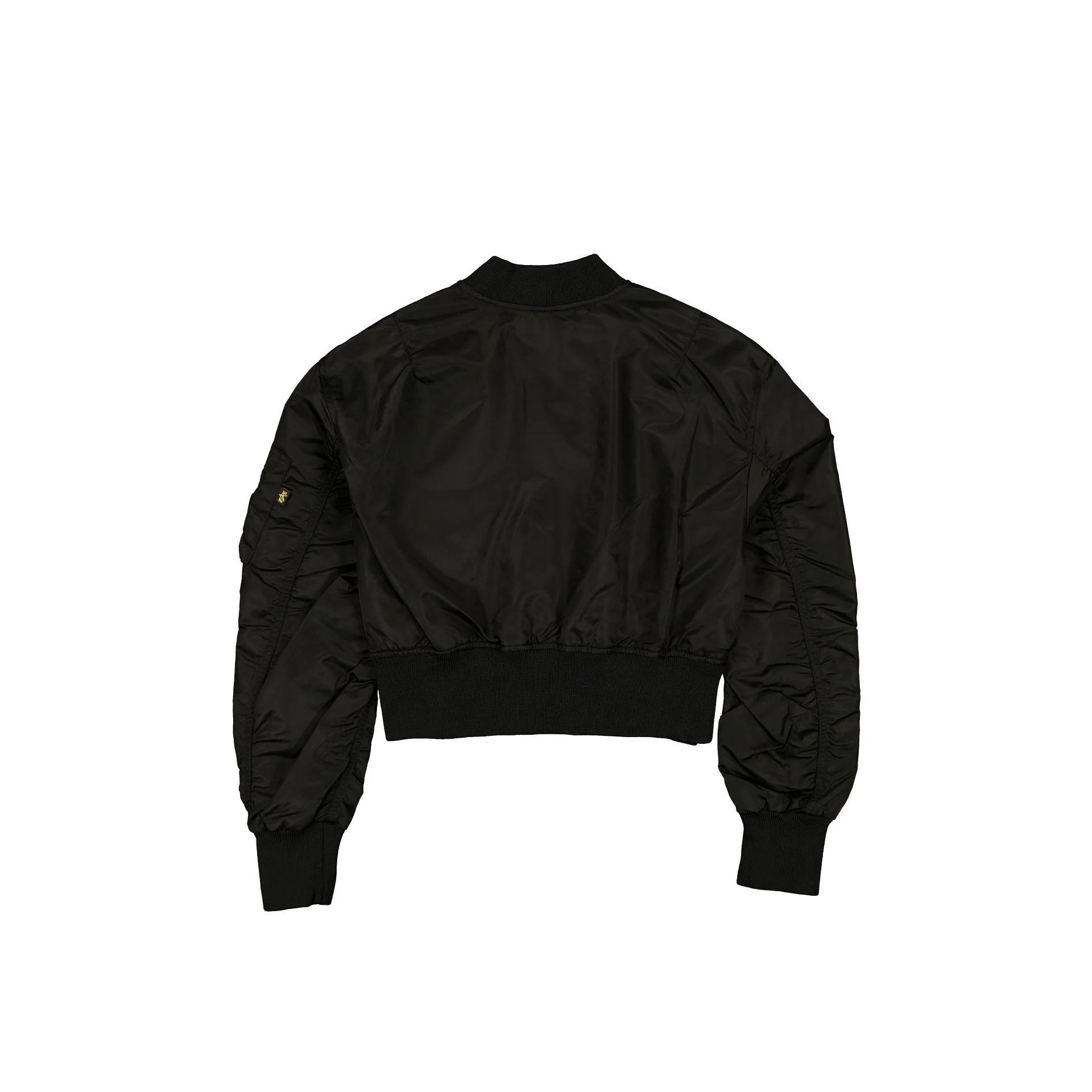 Alpha Industries x San Francisco 49ers Black and Gold Women's Cropped L-2B Bomber Jacket - Image 2