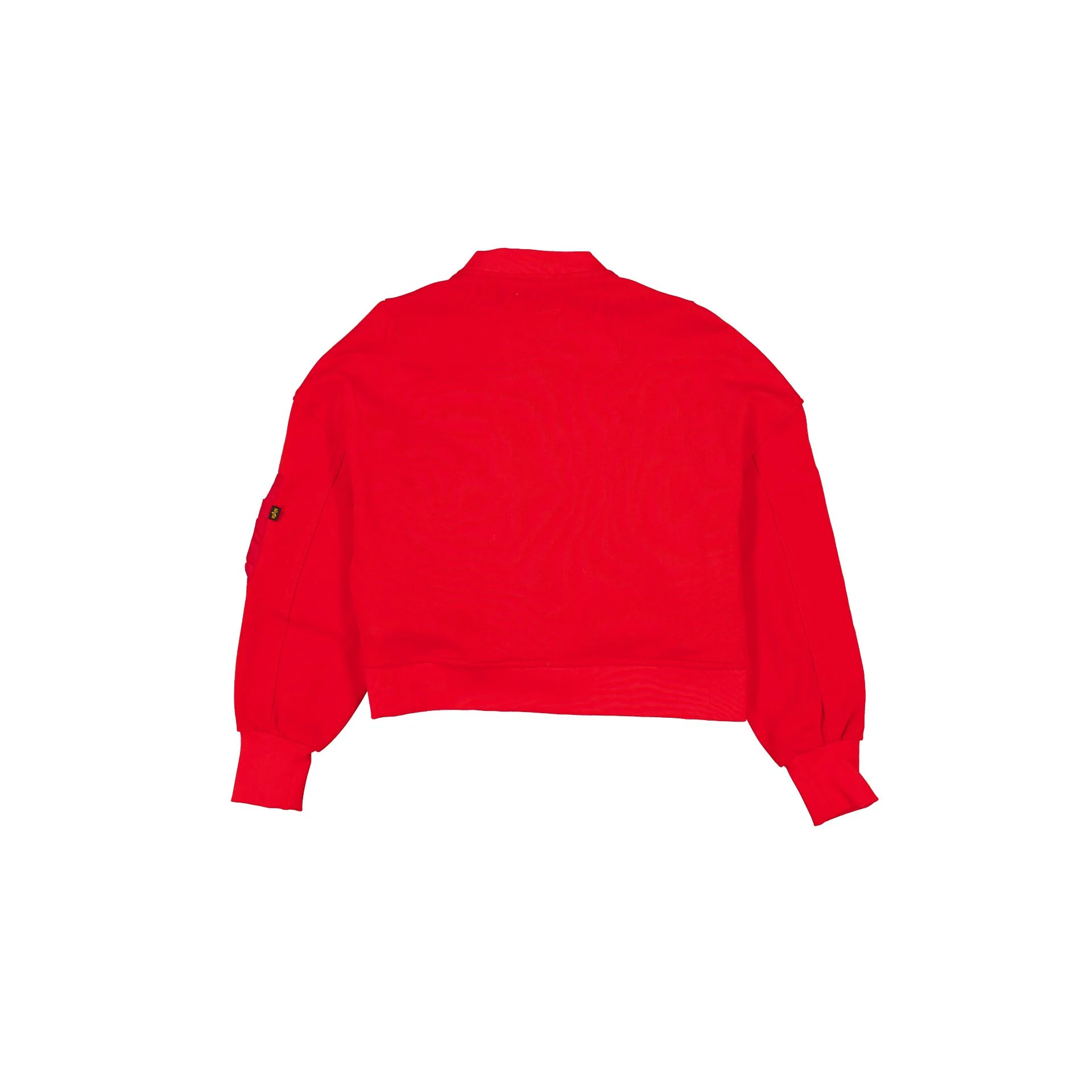 Alpha Industries x San Francisco 49ers Red Women's Full Zip Cropped Fleece Jacket - Image 2