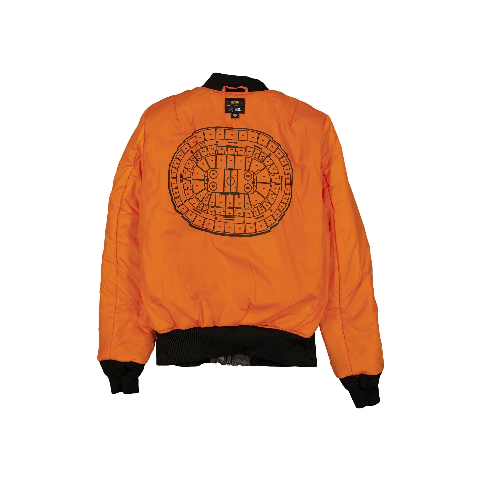 Alpha Industries x San Jose Sharks Black Camo MA-1 Bomber Jacket - Image 2