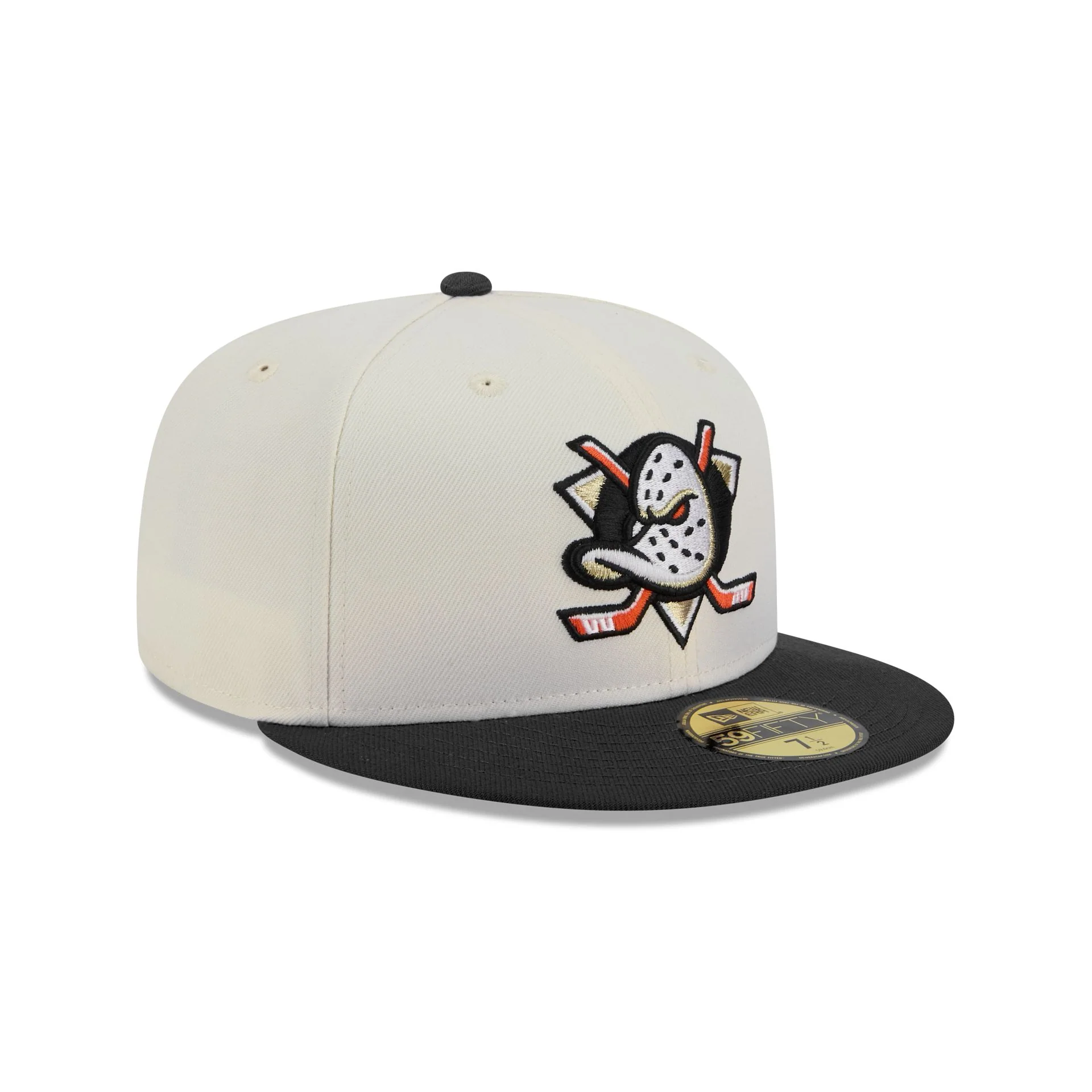 Anaheim Ducks Chrome White 59FIFTY Fitted Hat - Image 3