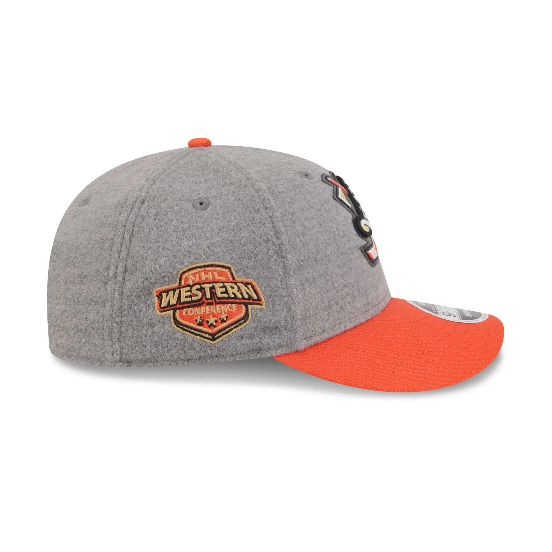 Anaheim Ducks Heather Gray Wool Low Profile 9FIFTY Snapback Hat - Image 4