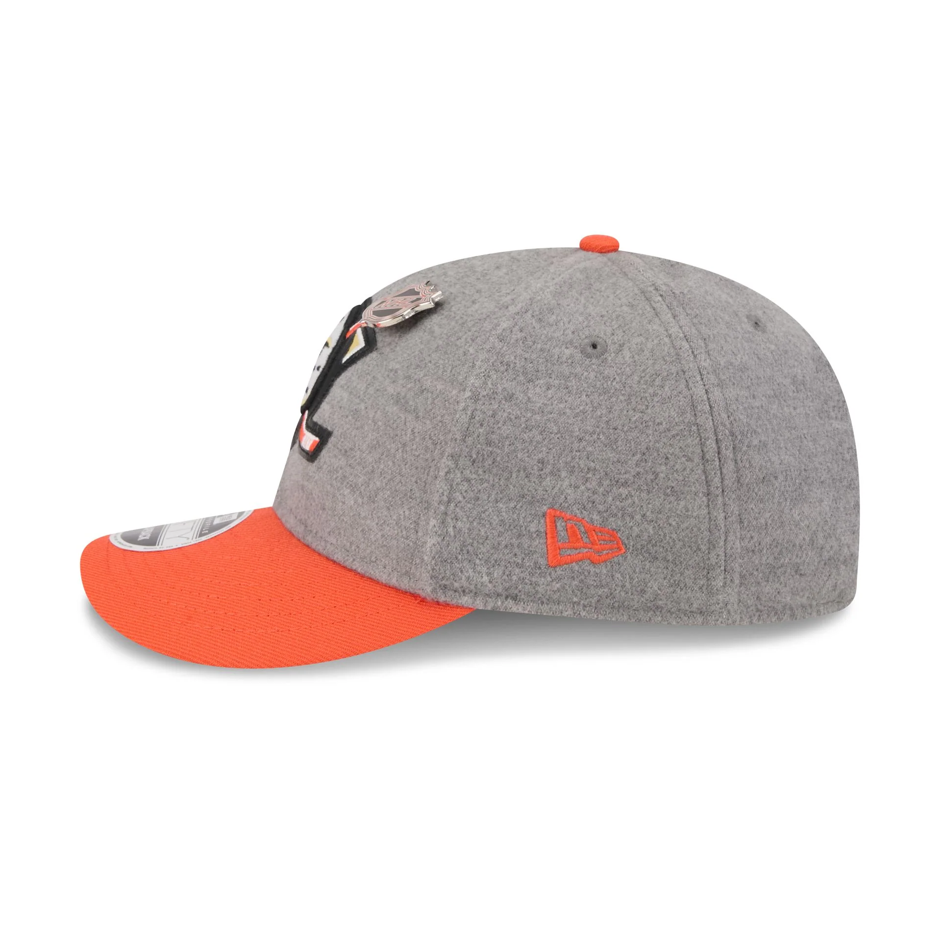 Anaheim Ducks Heather Gray Wool Low Profile 9FIFTY Snapback Hat - Image 5