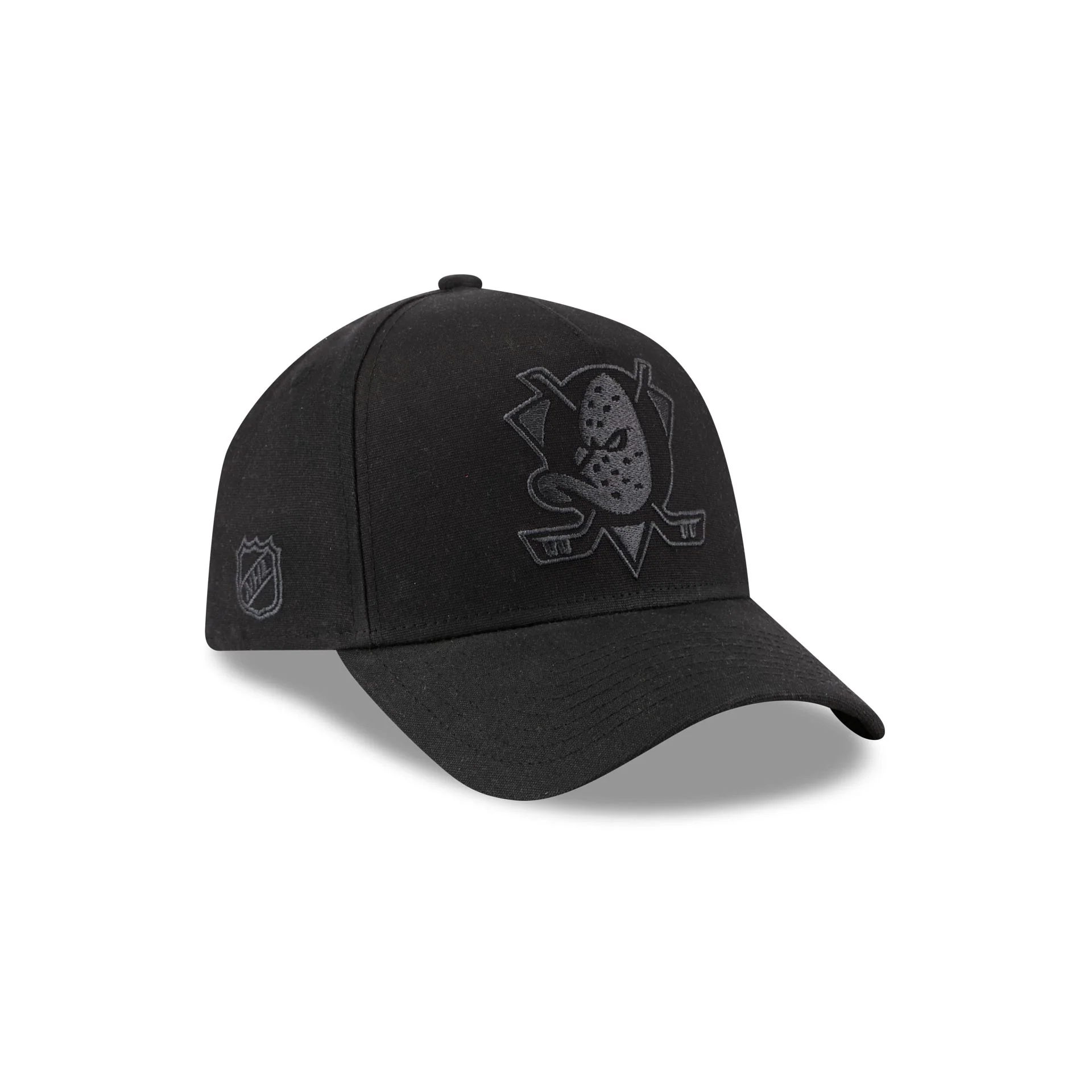 Anaheim Ducks Waxed Canvas Black 59FORTY A-Frame Fitted Hat