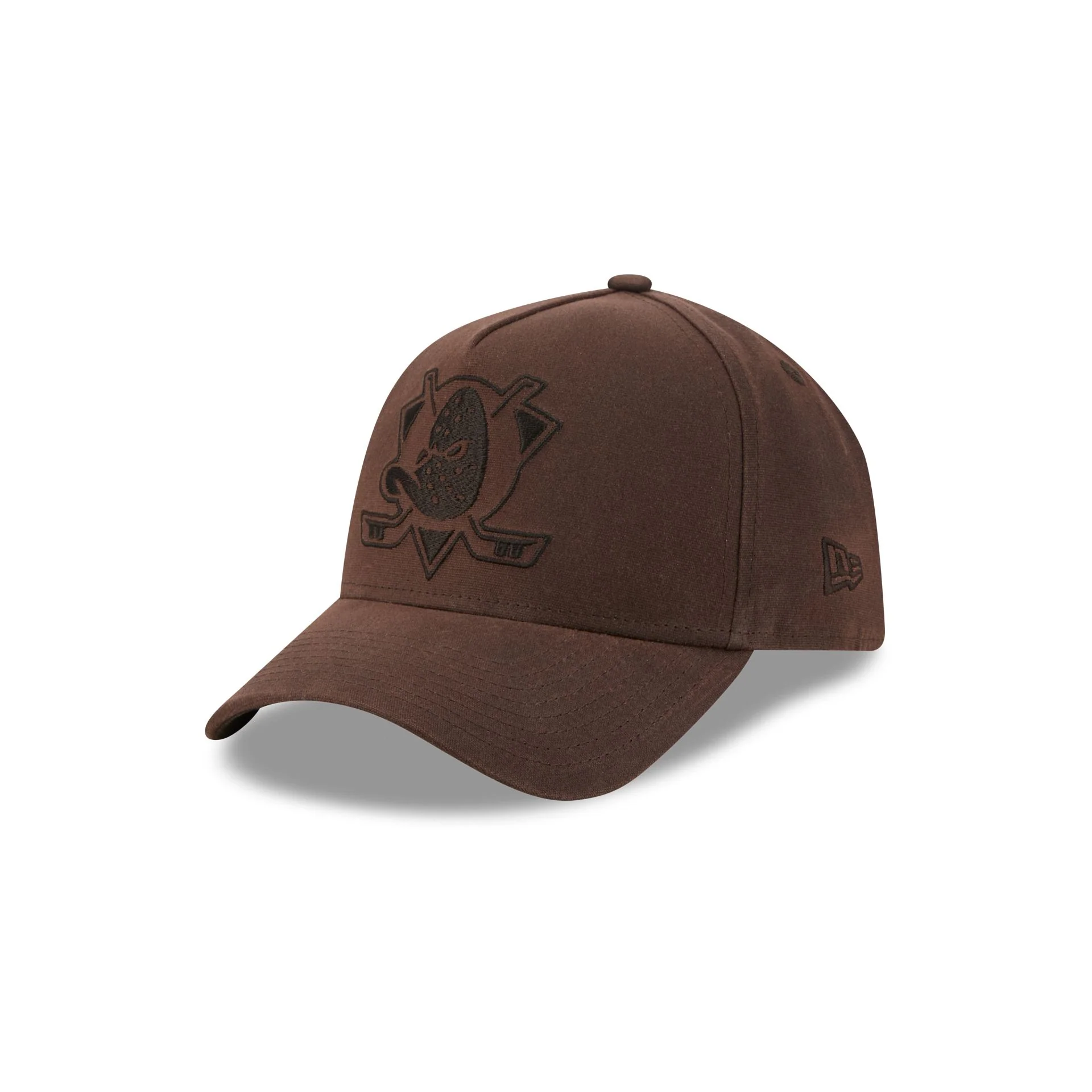 Anaheim Ducks Waxed Canvas Brown 59FORTY A-Frame Fitted Hat - Image 3