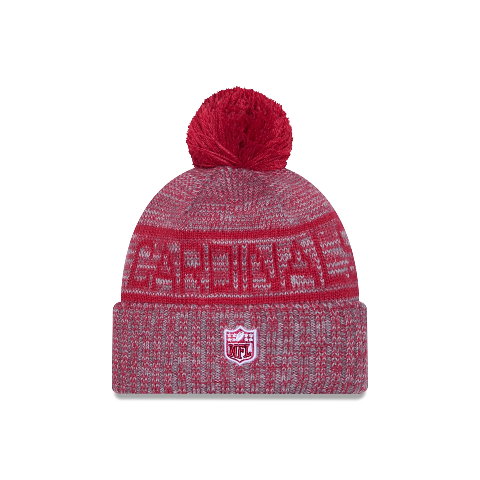 Arizona Cardinals 2025 Sideline Cold Weather Gray Pom Knit Hat - Image 3