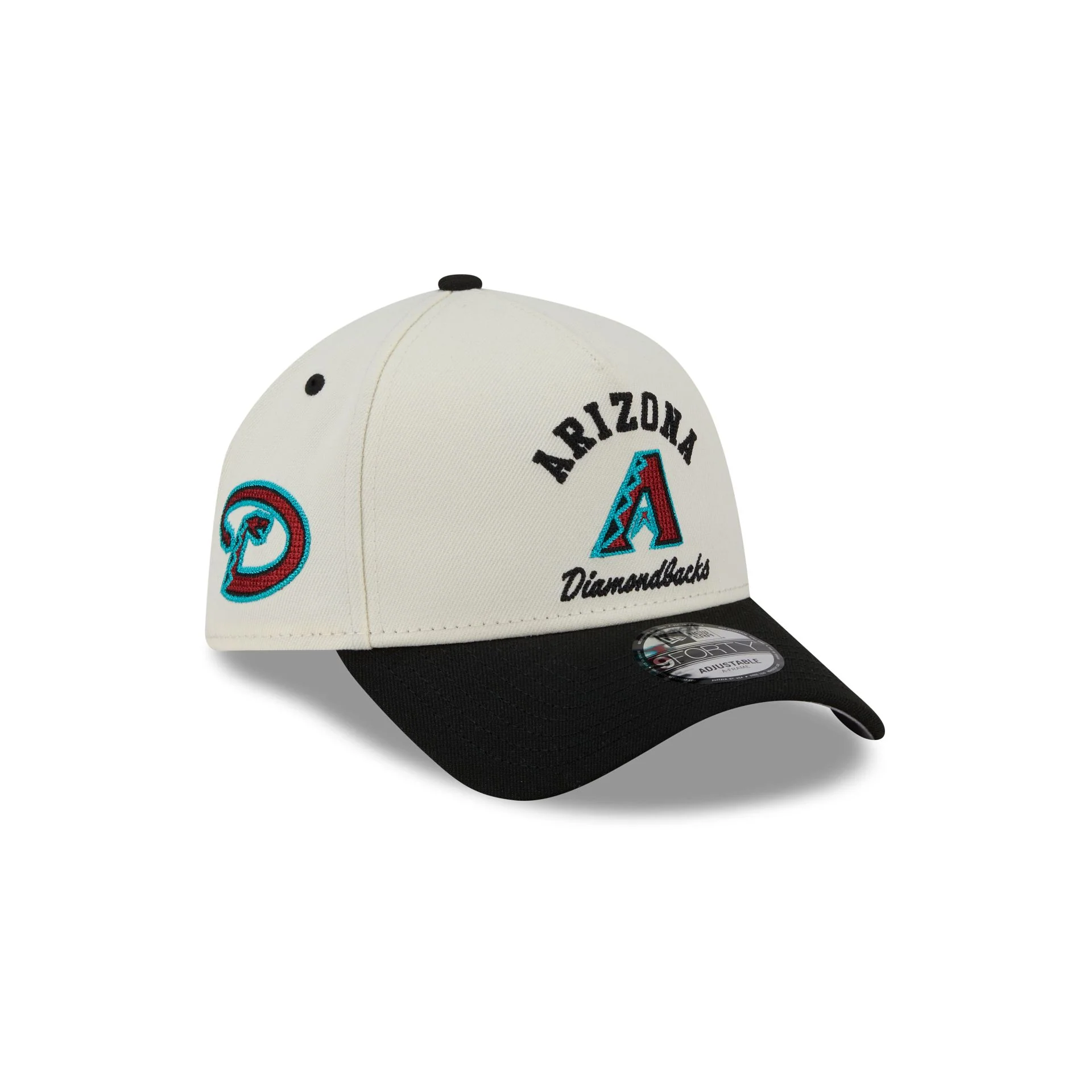 Arizona Diamondbacks Chrome White Arched 9FORTY A-Frame Snapback Hat