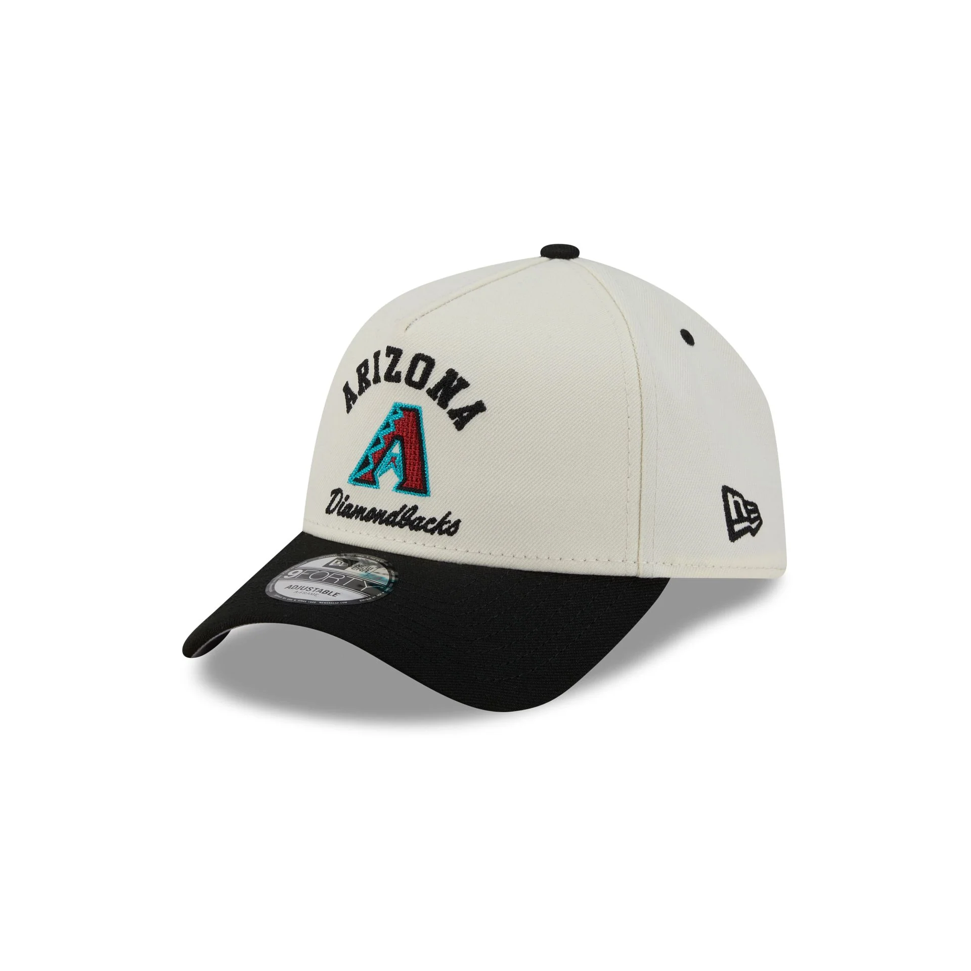 Arizona Diamondbacks Chrome White Arched 9FORTY A-Frame Snapback Hat - Image 3