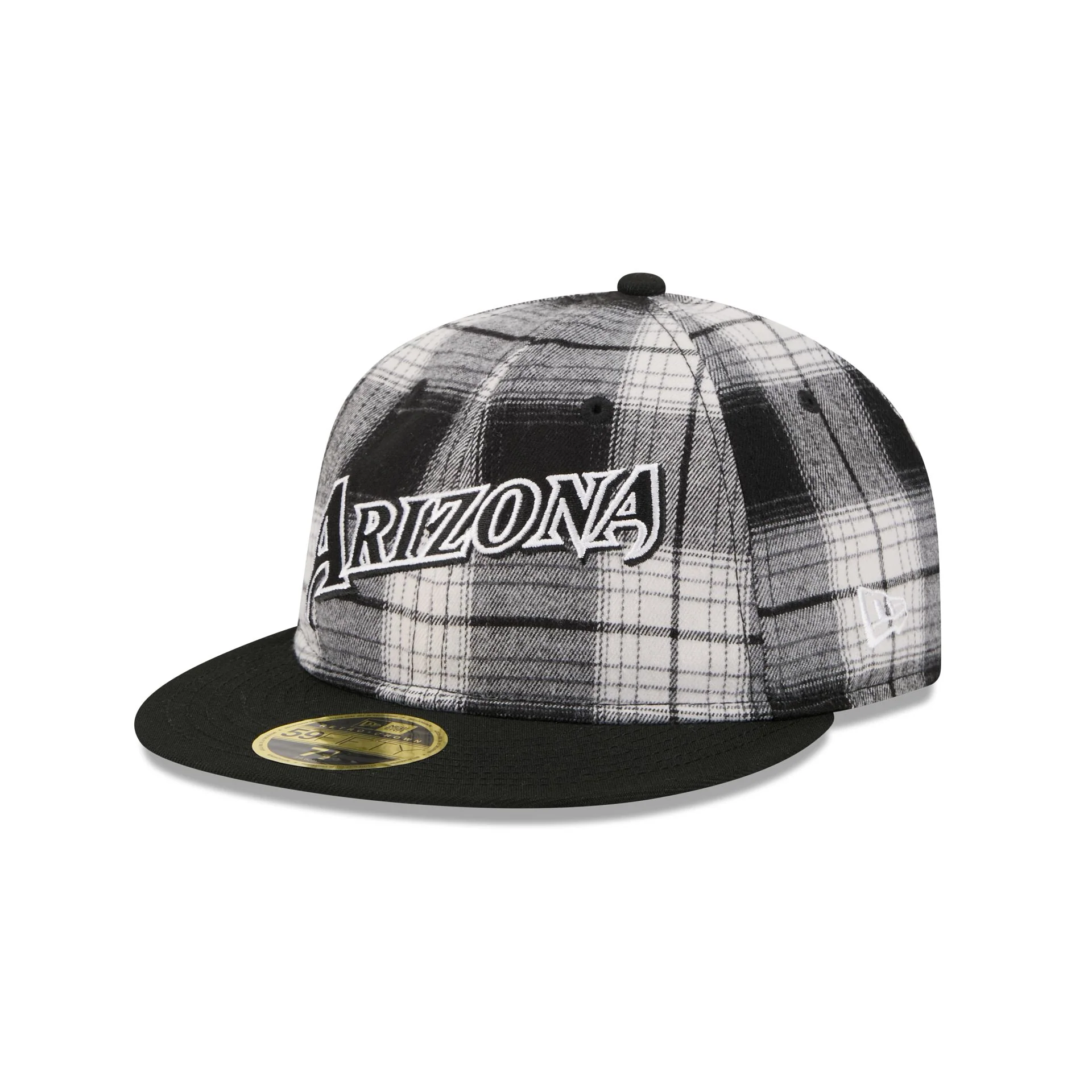Arizona Diamondbacks Grunge Plaid Retro Crown 59FIFTY Fitted Hat - Image 3
