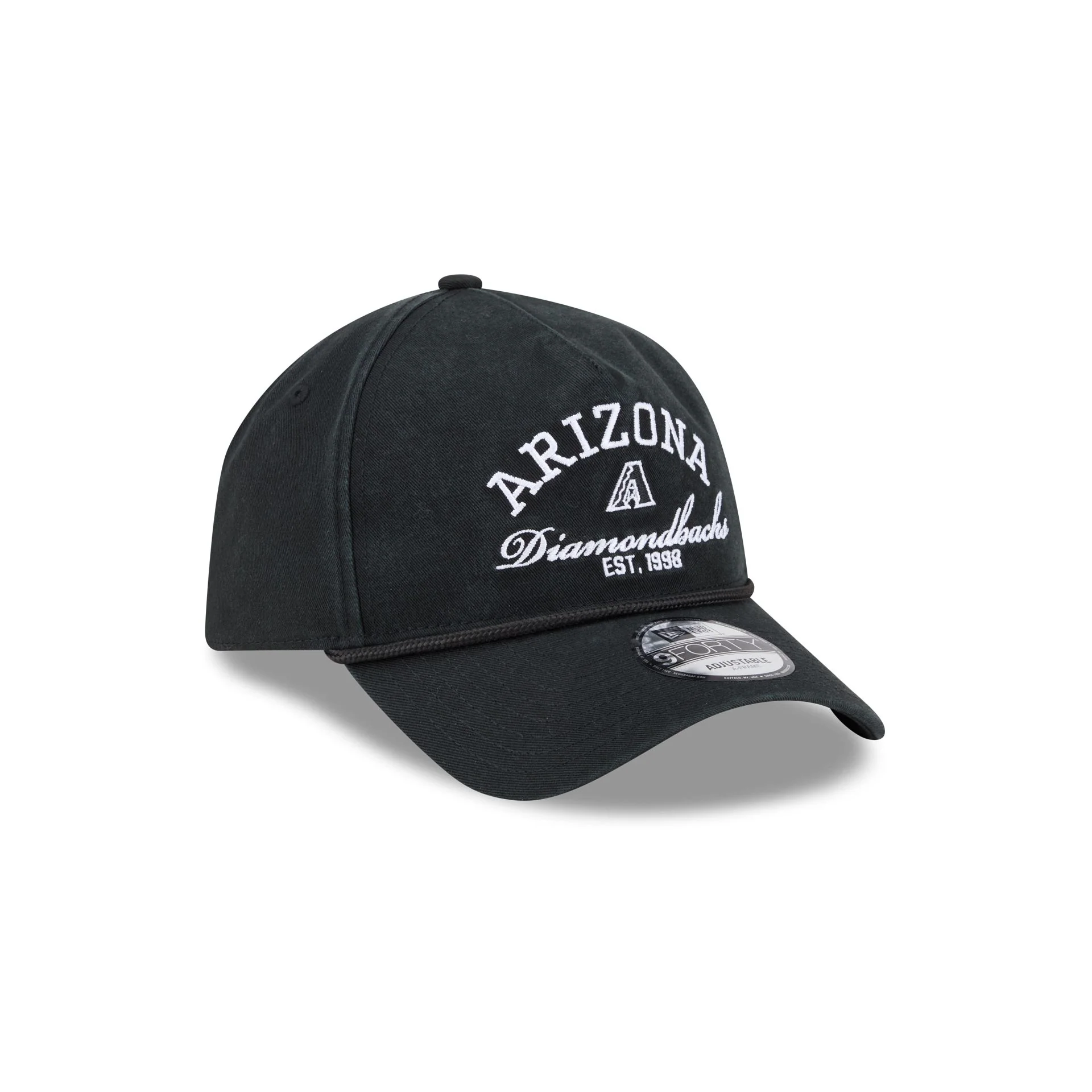 Arizona Diamondbacks Stacked Rope 9FORTY A-Frame Snapback Hat - Image 3
