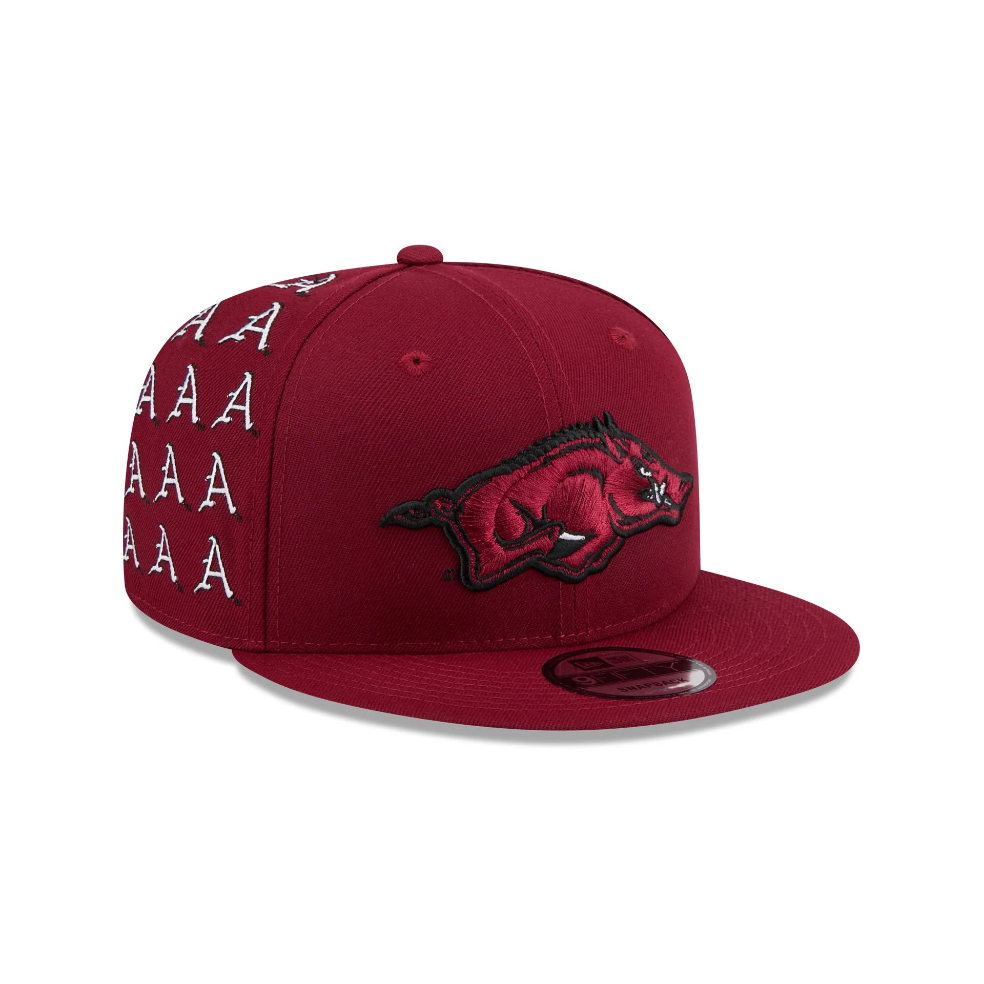 Arkansas Razorbacks Sticker Helmet 9FIFTY Snapback Hat - Image 3