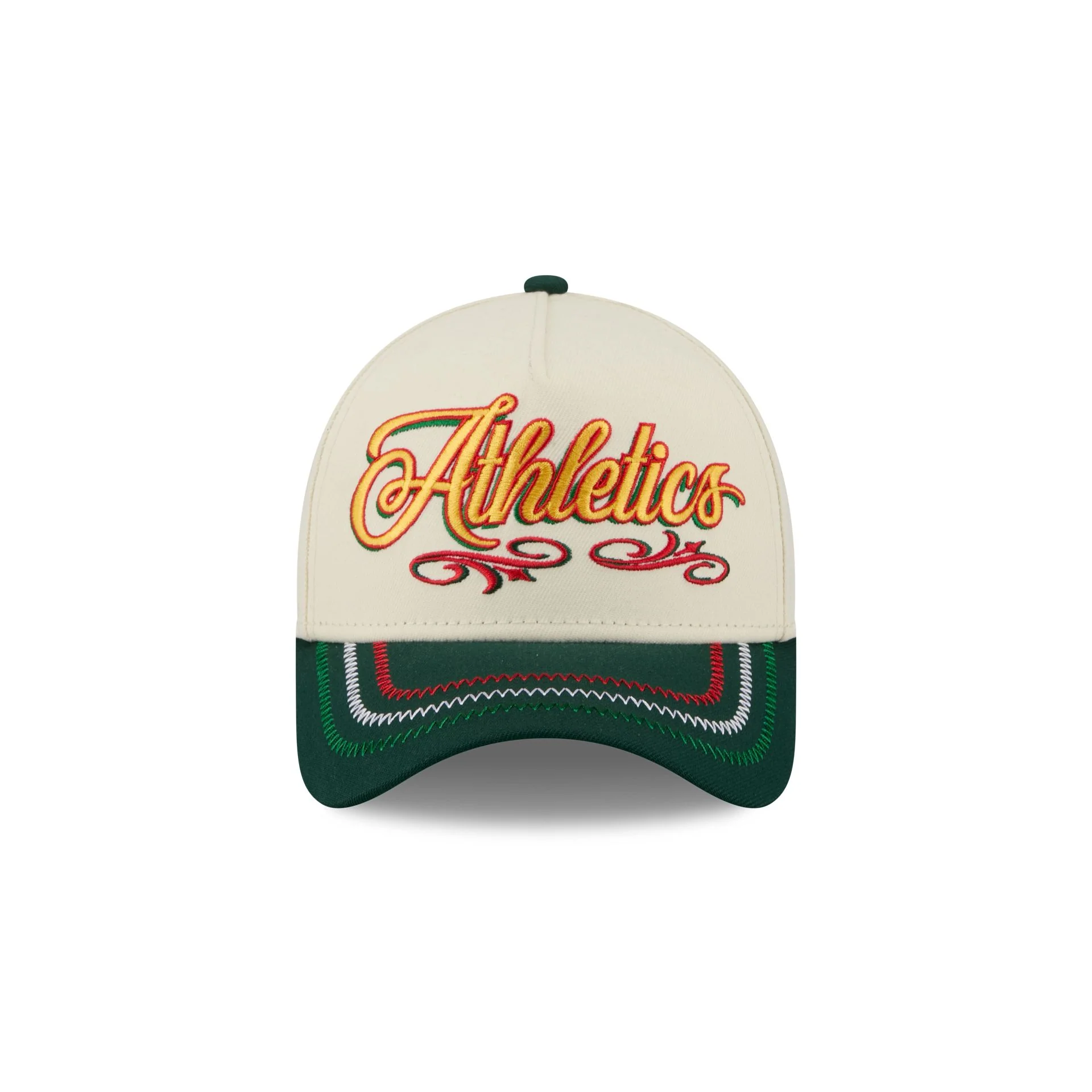 Athletics Cinco de Mayo Chrome White 9FORTY A-Frame Snapback Hat - Image 2