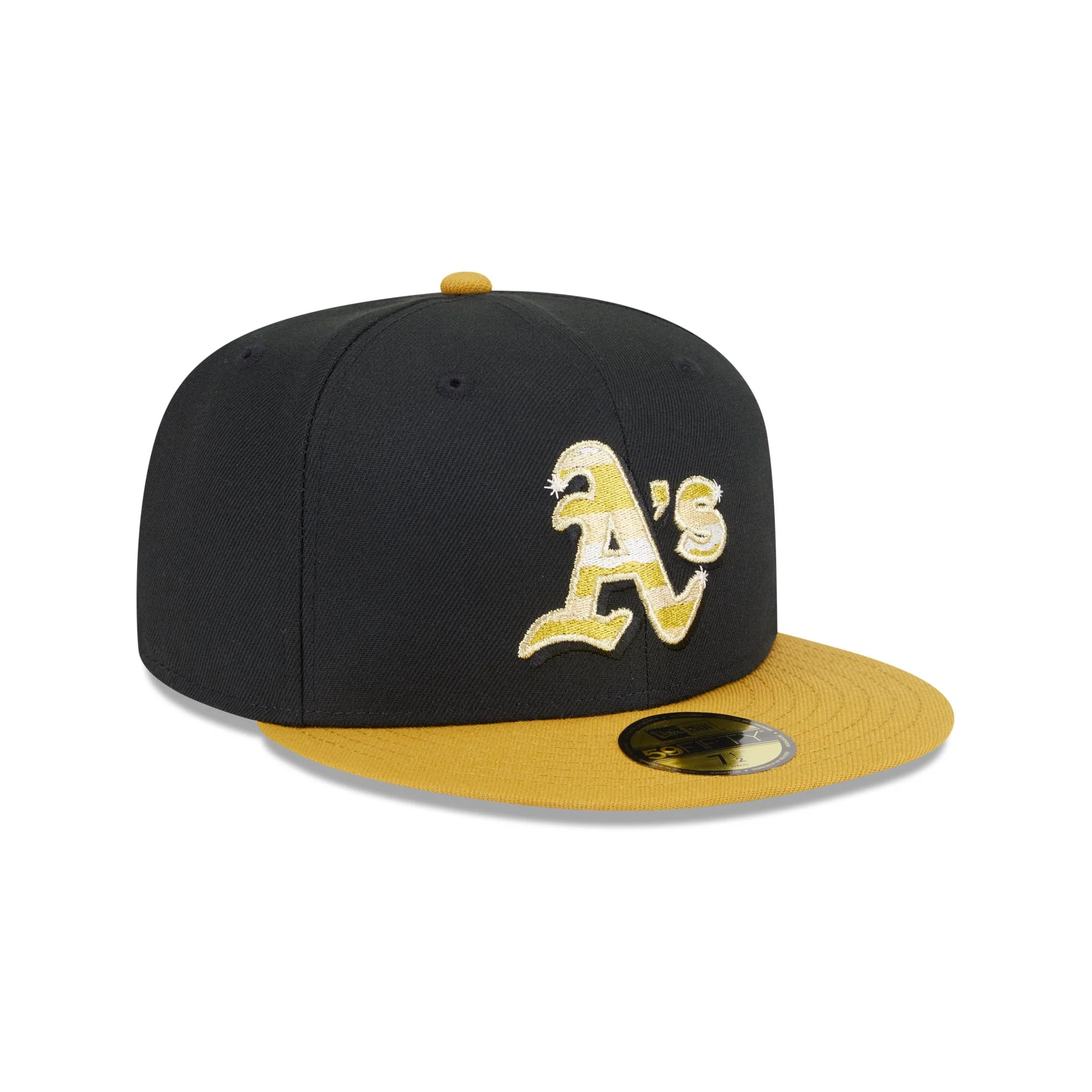 Athletics Metallic Gold Logo 59FIFTY Fitted Hat - Image 3