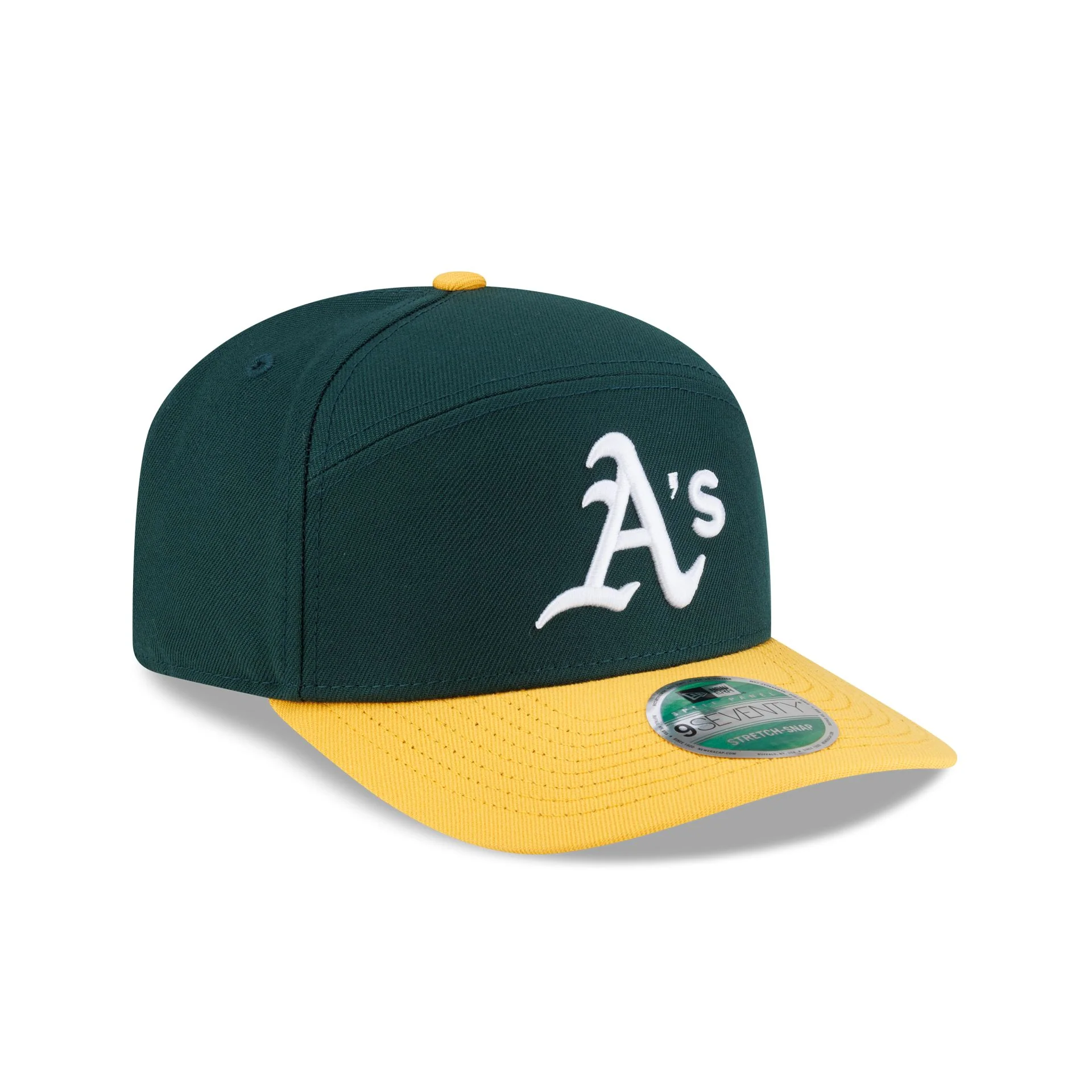 Athletics Player Replica Home Split Panel 9SEVENTY Stretch-Snap Hat - Image 3