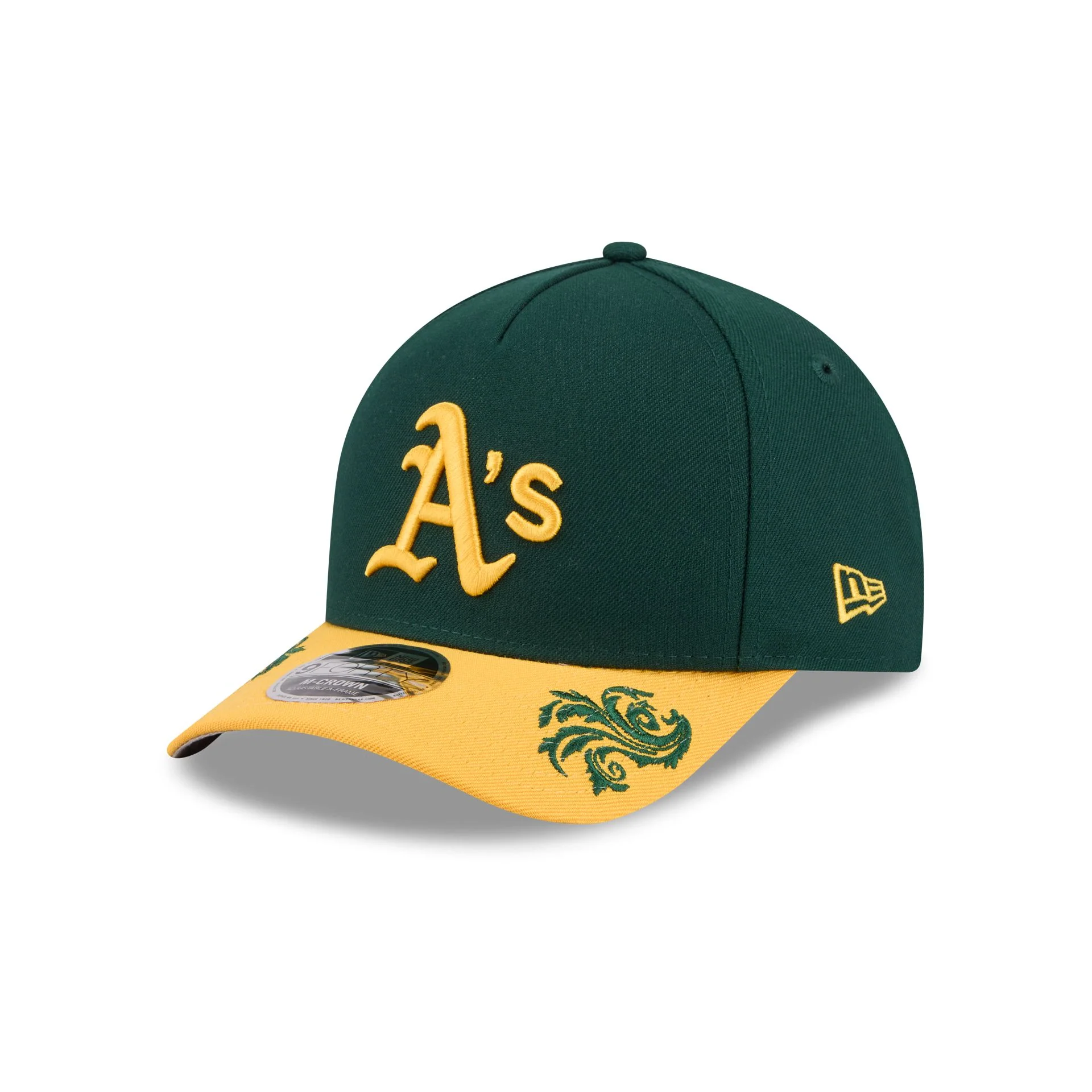 Athletics Script 9FORTY M-Crown A-Frame Snapback Hat - Image 3