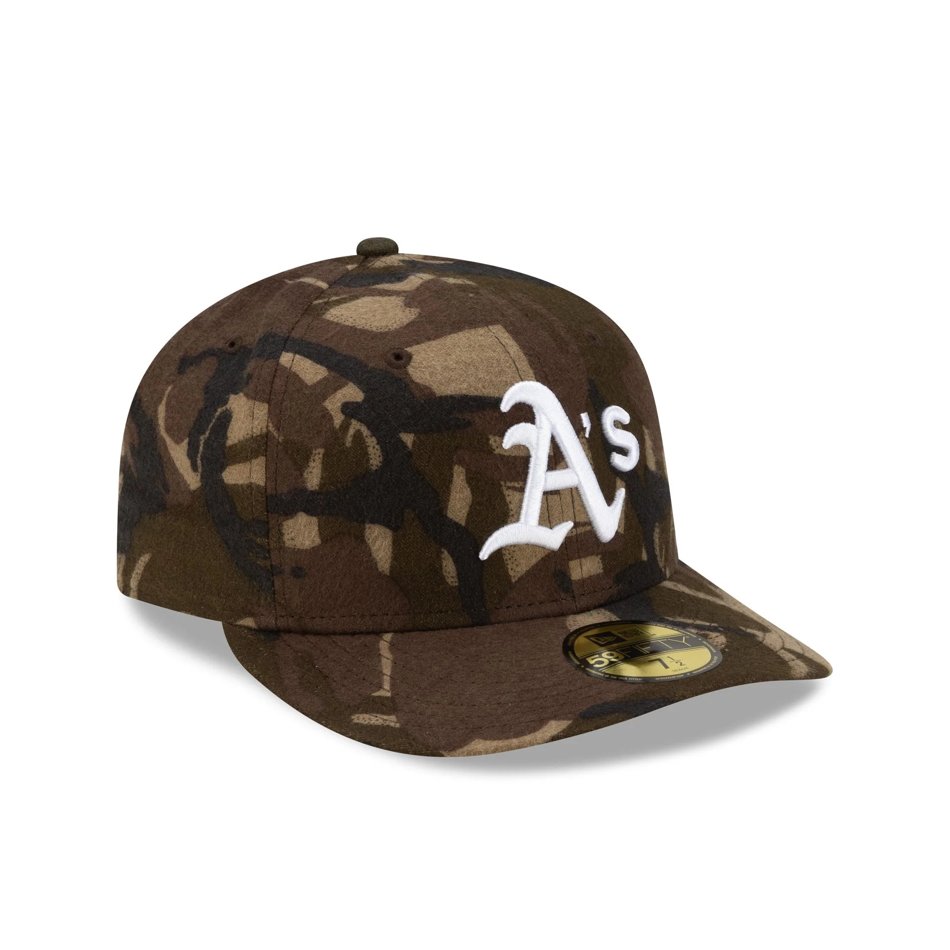 Athletics Three Looms Camo Pre-Curve 59FIFTY Fitted Hat - Image 3