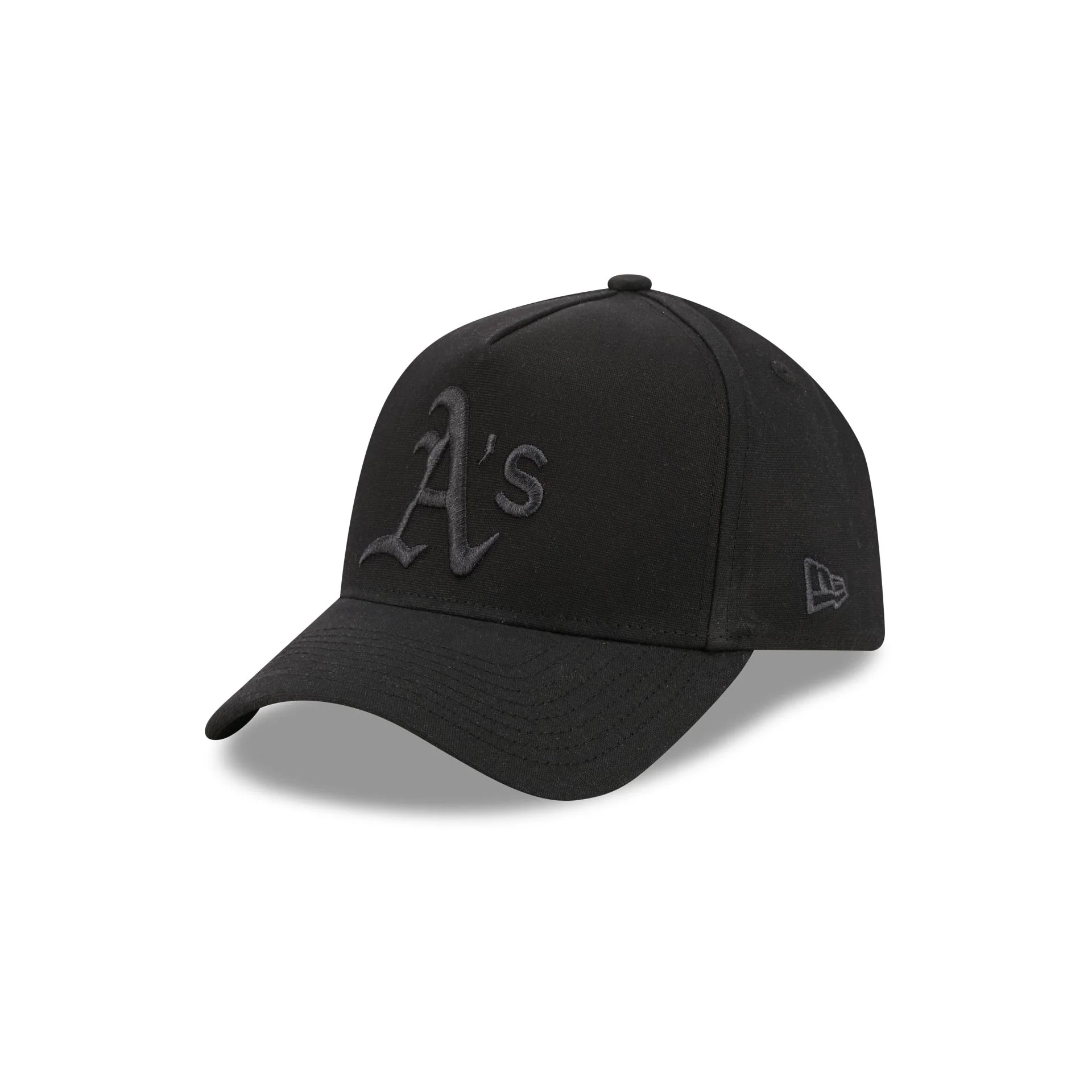 Athletics Waxed Canvas Black 59FORTY A-Frame Fitted Hat - Image 3