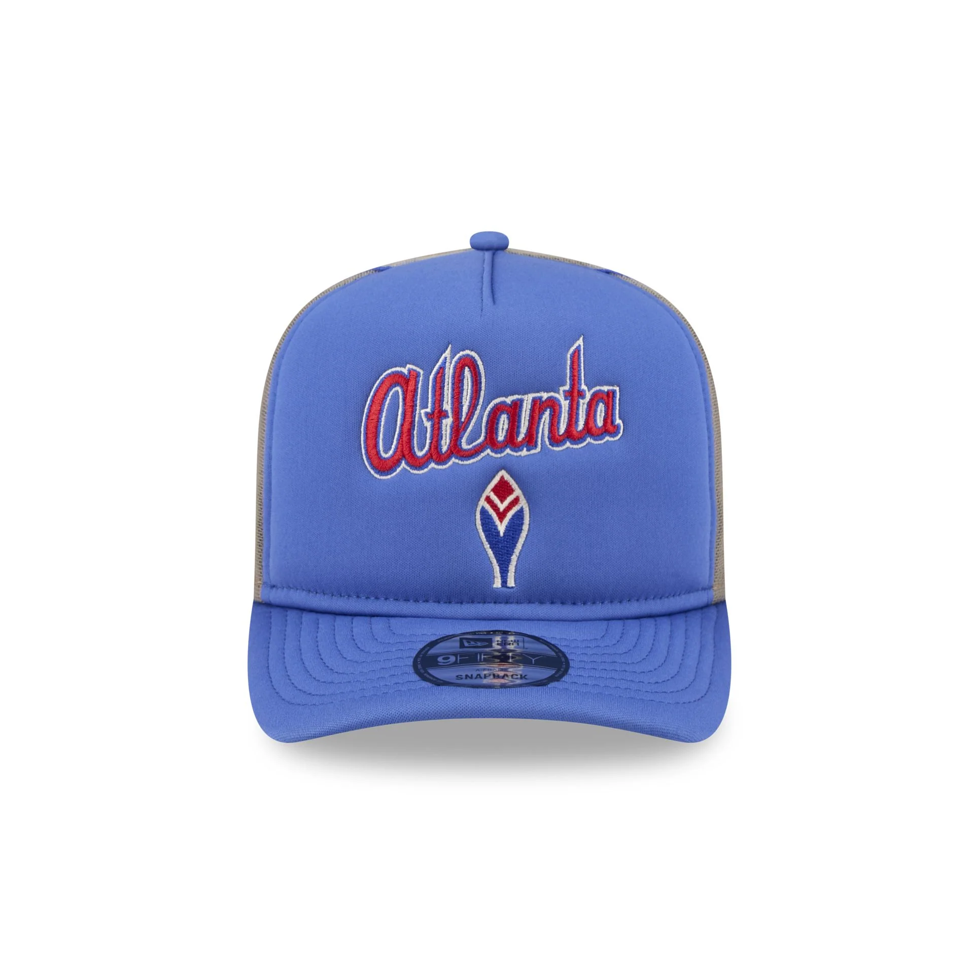 Atlanta Braves Arched 9FIFTY A-Frame Trucker Hat - Image 2