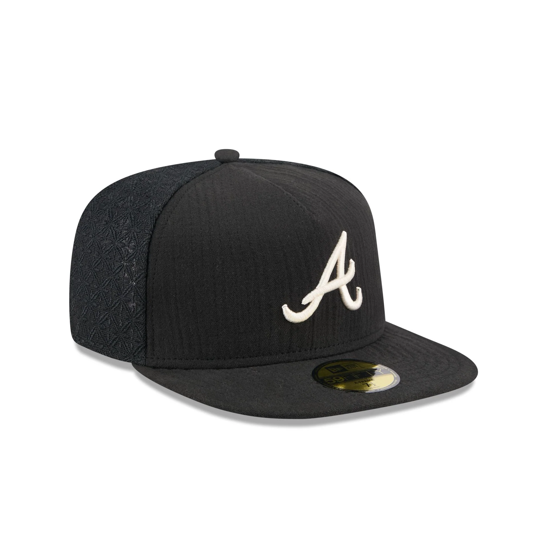 Atlanta Braves Black Mesh 59FIFTY A-Frame Fitted Hat - Image 3