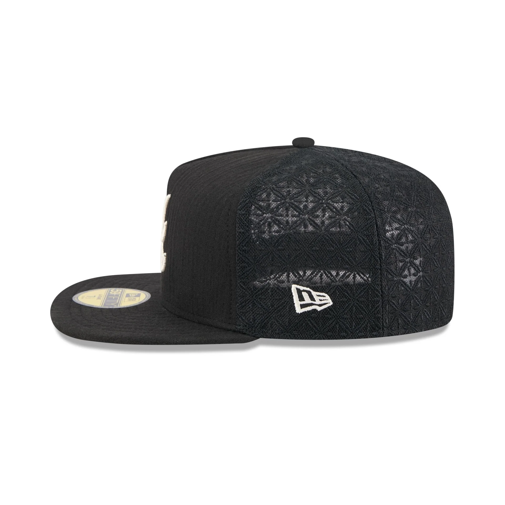 Atlanta Braves Black Mesh 59FIFTY A-Frame Fitted Hat - Image 4