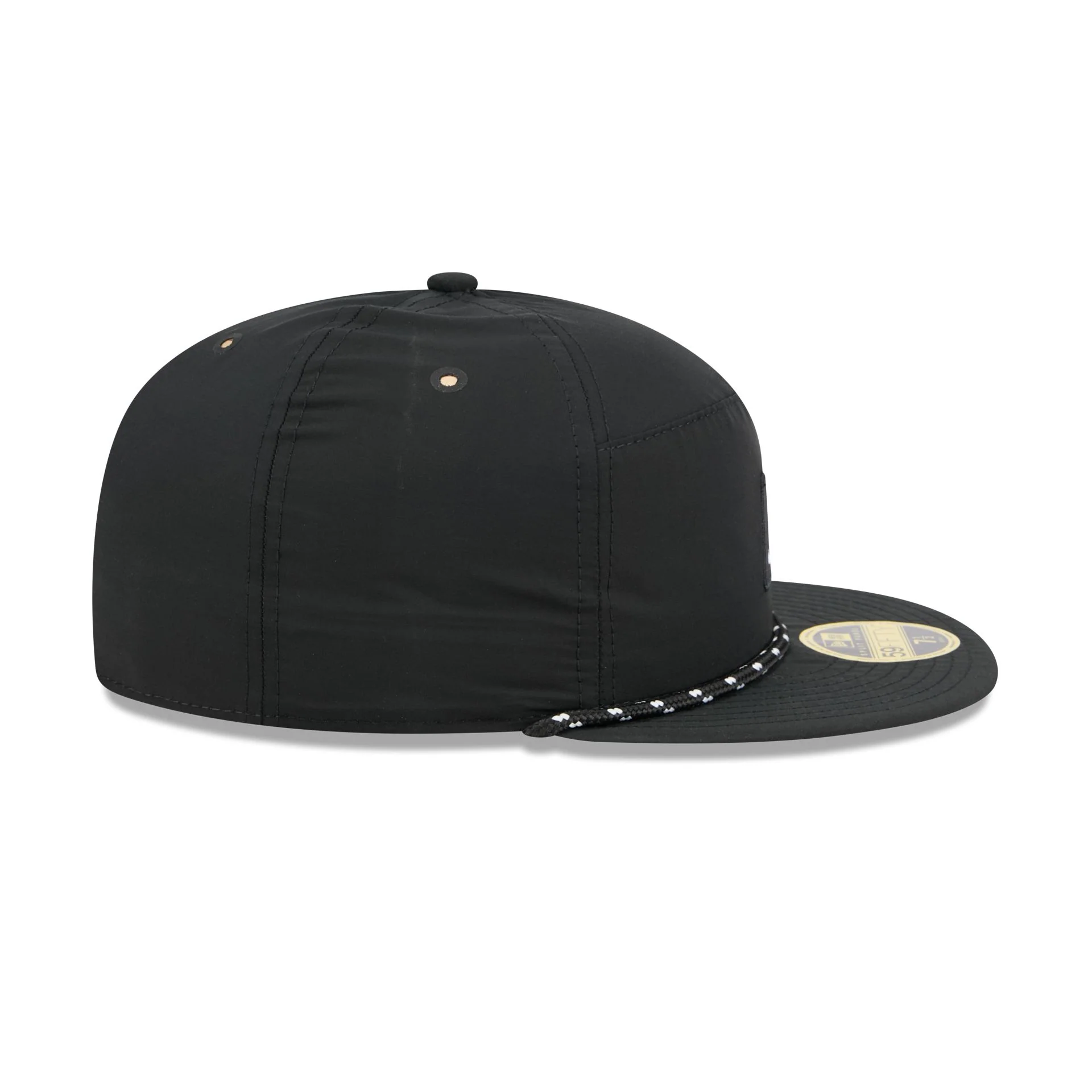 Atlanta Braves Black Poly Rope Split Panel 59FIFTY Fitted Hat - Image 5