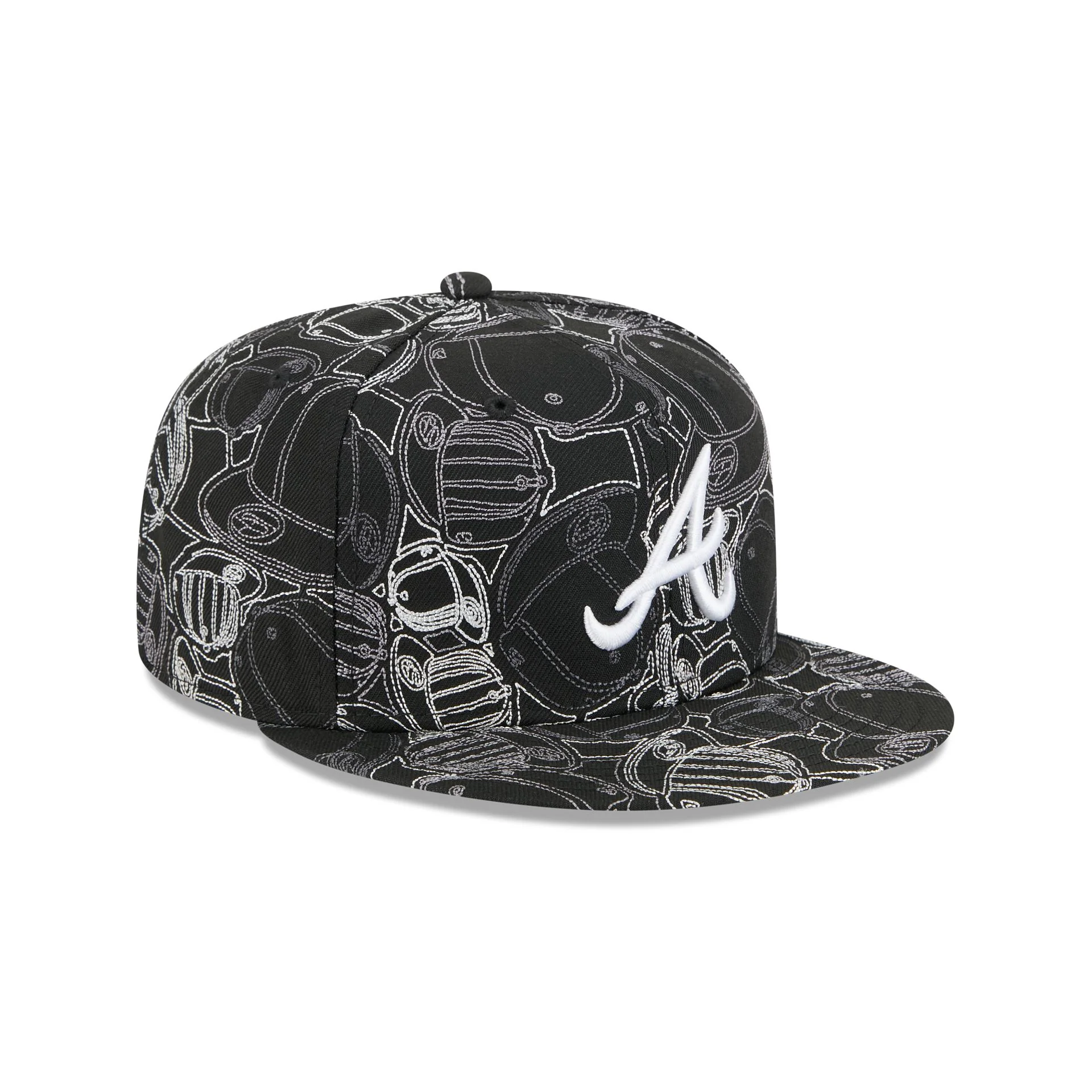 Atlanta Braves Cap Scramble 59FIFTY Fitted Hat - Image 3
