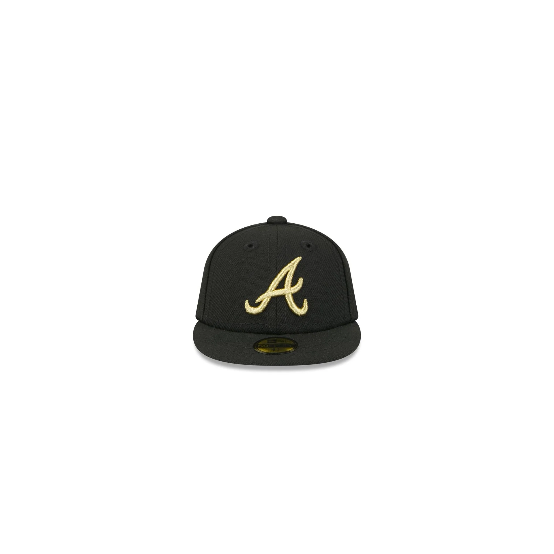Atlanta Braves Gold Logo Mini 59FIFTY Fitted Hat - Image 2