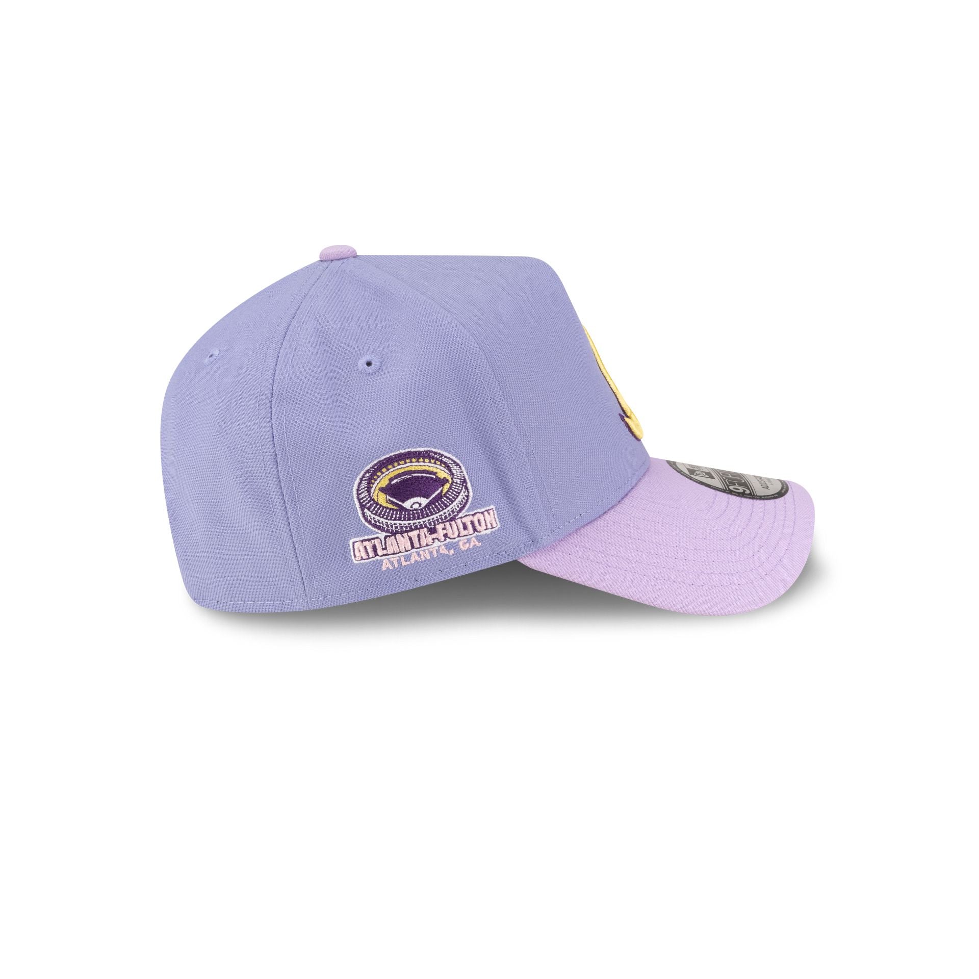 Atlanta Braves Lavender Pink 9FORTY A-Frame Snapback Hat - Image 4