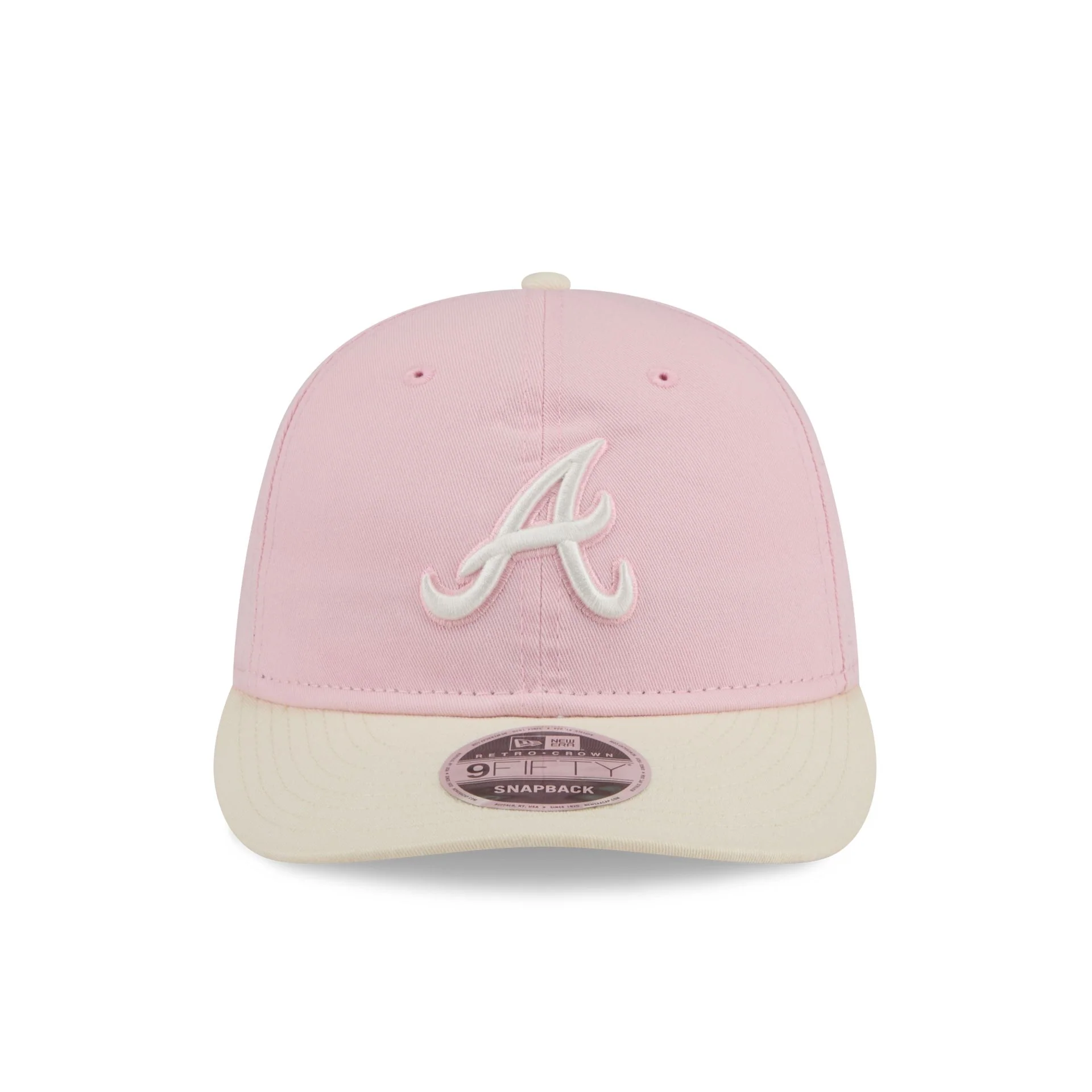Atlanta Braves Light Pink Retro Crown 9FIFTY Snapback Hat - Image 2