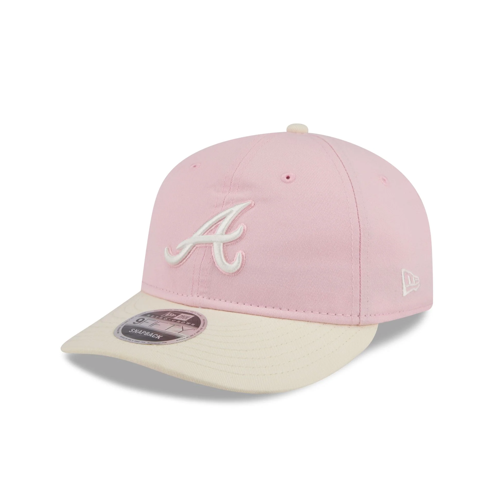 Atlanta Braves Light Pink Retro Crown 9FIFTY Snapback Hat - Image 3