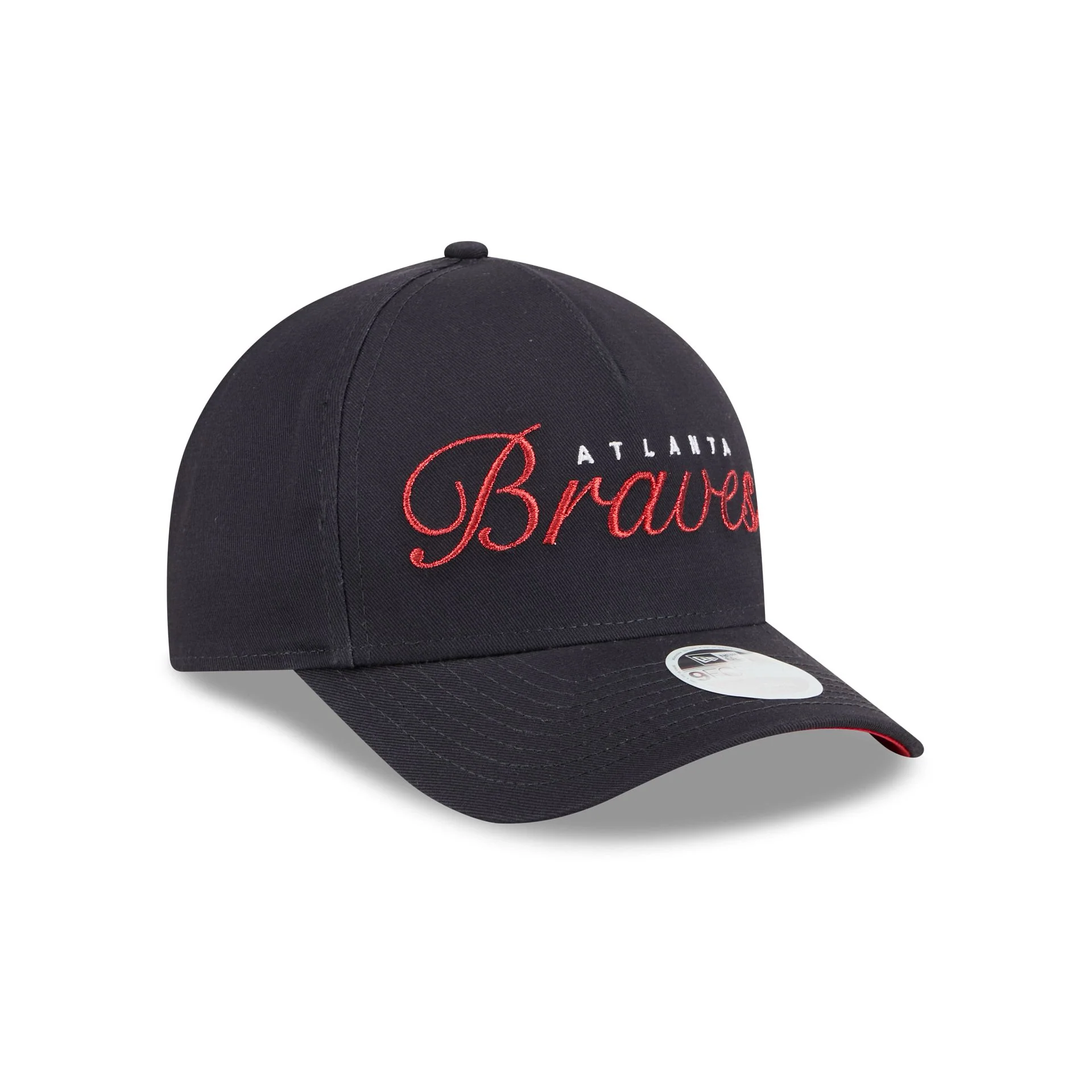 Atlanta Braves Metallic Women's 9FORTY M-Crown A-Frame Snapback Hat - Image 3