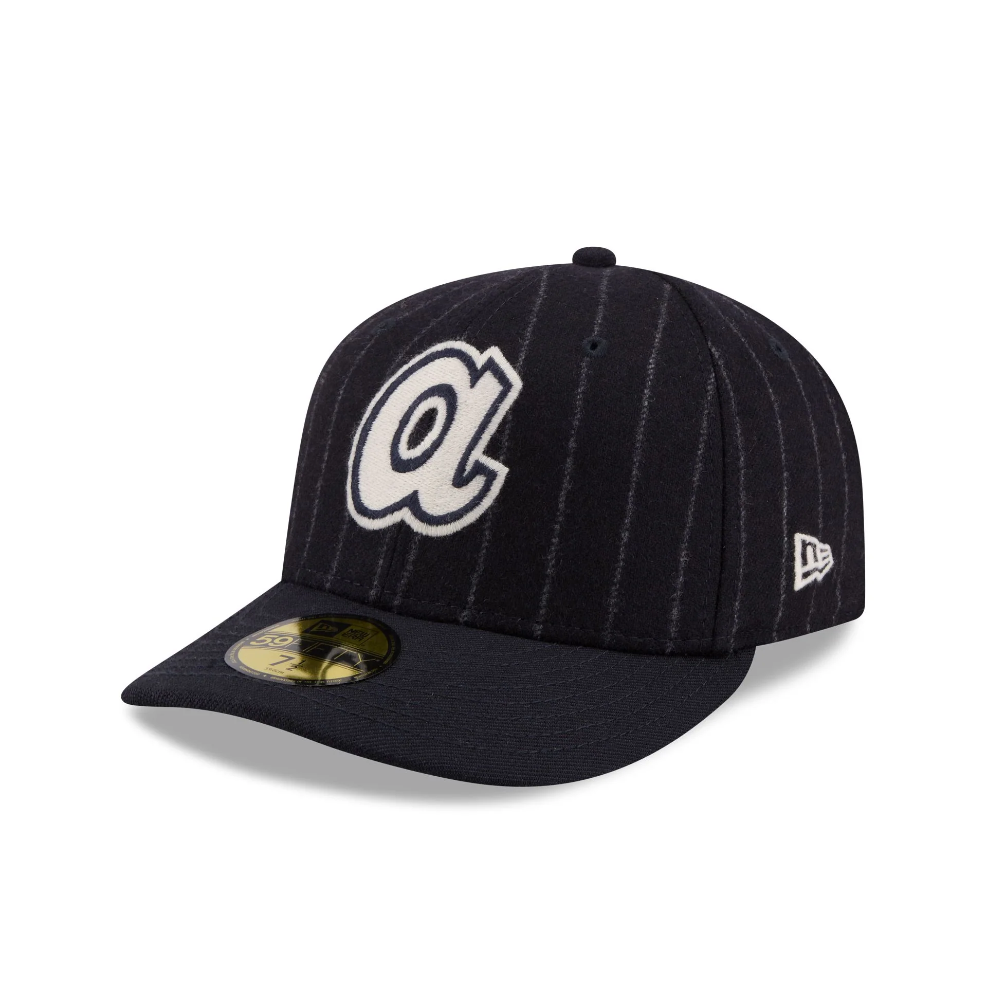 Atlanta Braves Pinstripe Merino & Cashmere Moon 59FIFTY Fitted Hat - Image 3