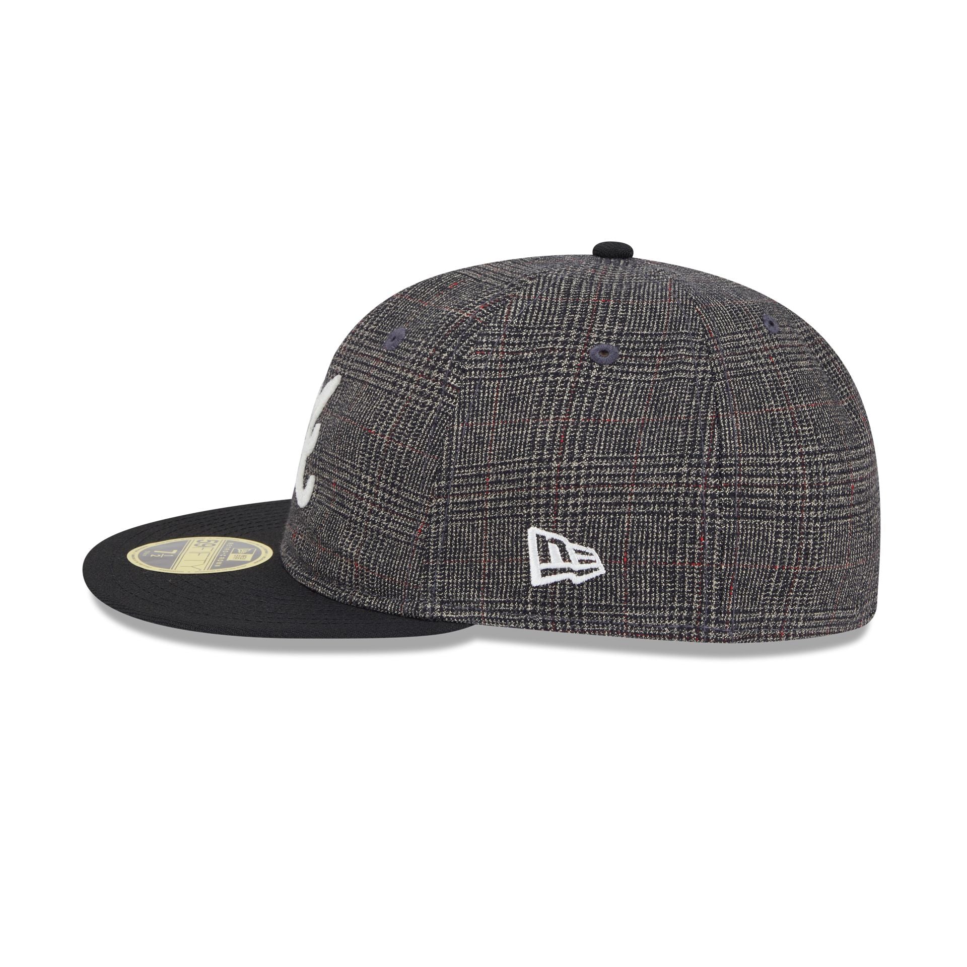 Atlanta Braves Plaid Retro Crown 59FIFTY Fitted Hat - Image 4