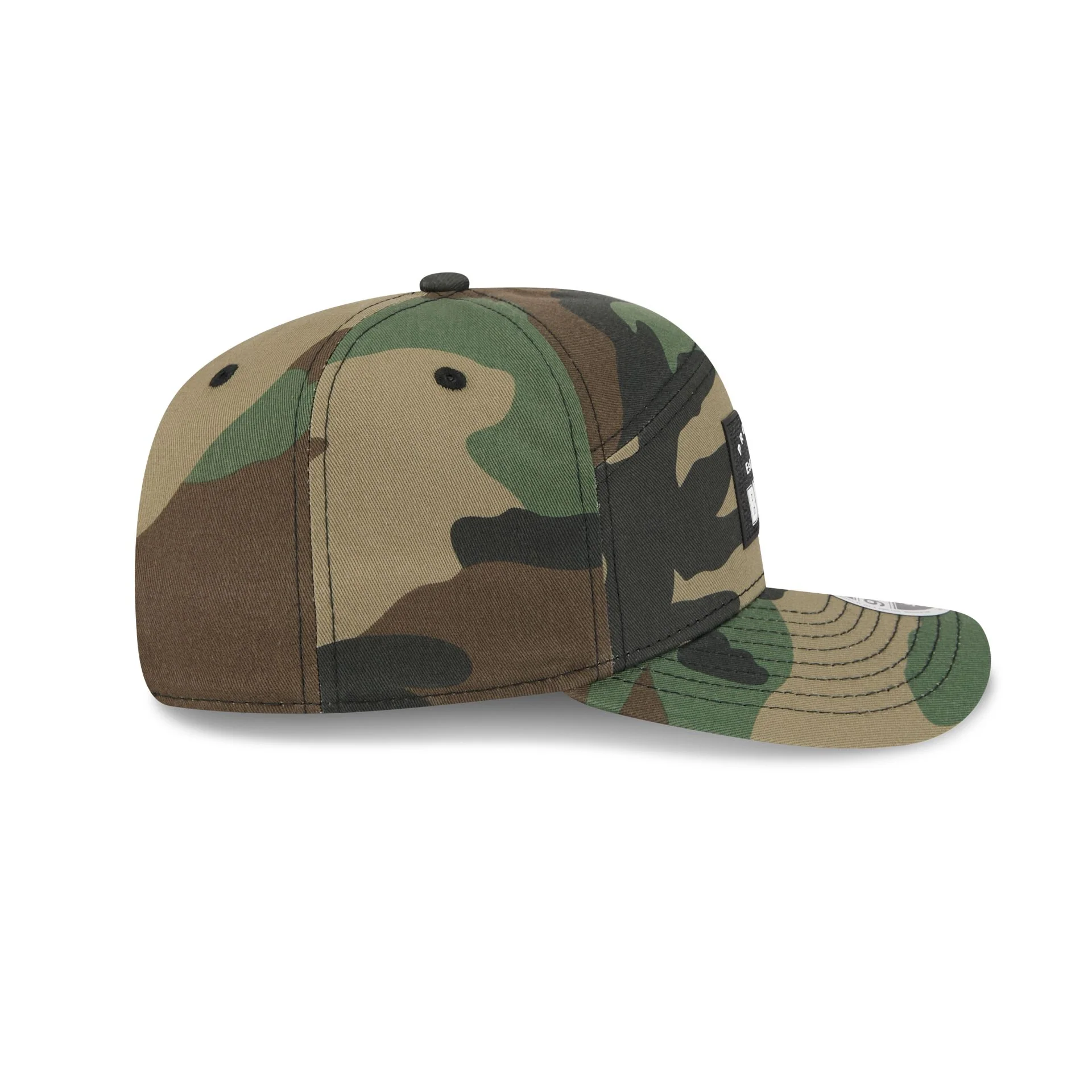 Atlanta Braves Property of Patch Camo Split Panel 9SEVENTY Stretch-Snap Hat - Image 5