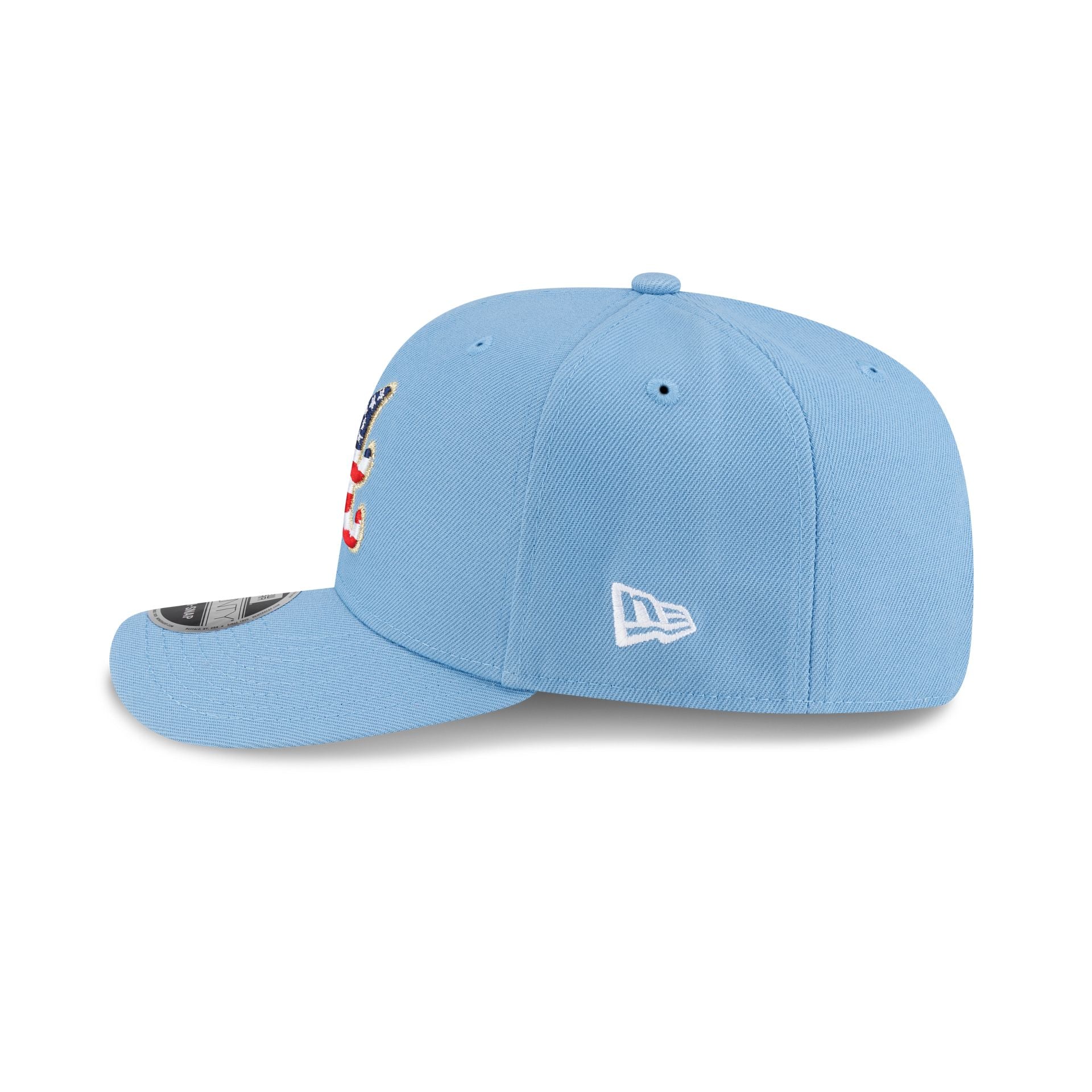 Atlanta Braves Red, White & Blue 9SEVENTY Stretch-Snap Hat - Image 5