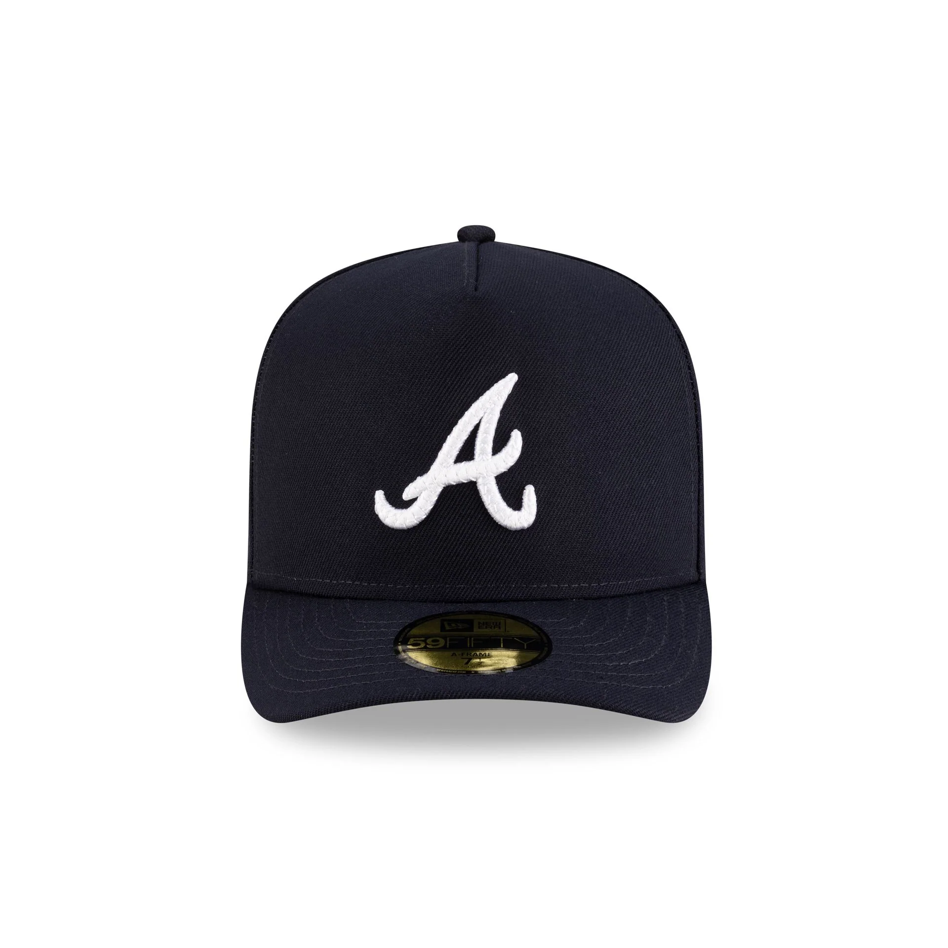 Atlanta Braves Script Safety Pin 59FIFTY A-Frame Fitted Hat - Image 2