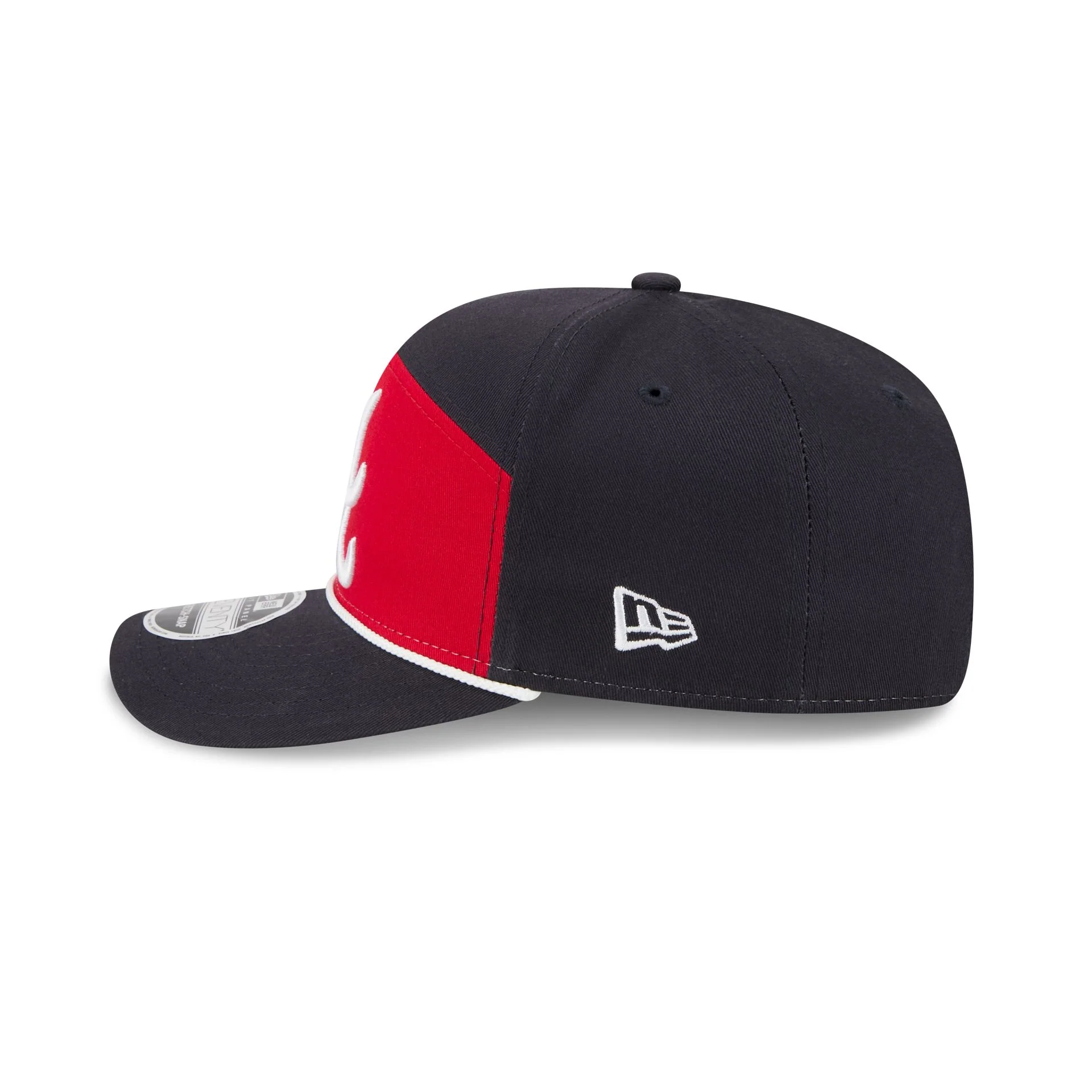 Atlanta Braves Split Panel 9SEVENTY Stretch-Snap Hat - Image 4