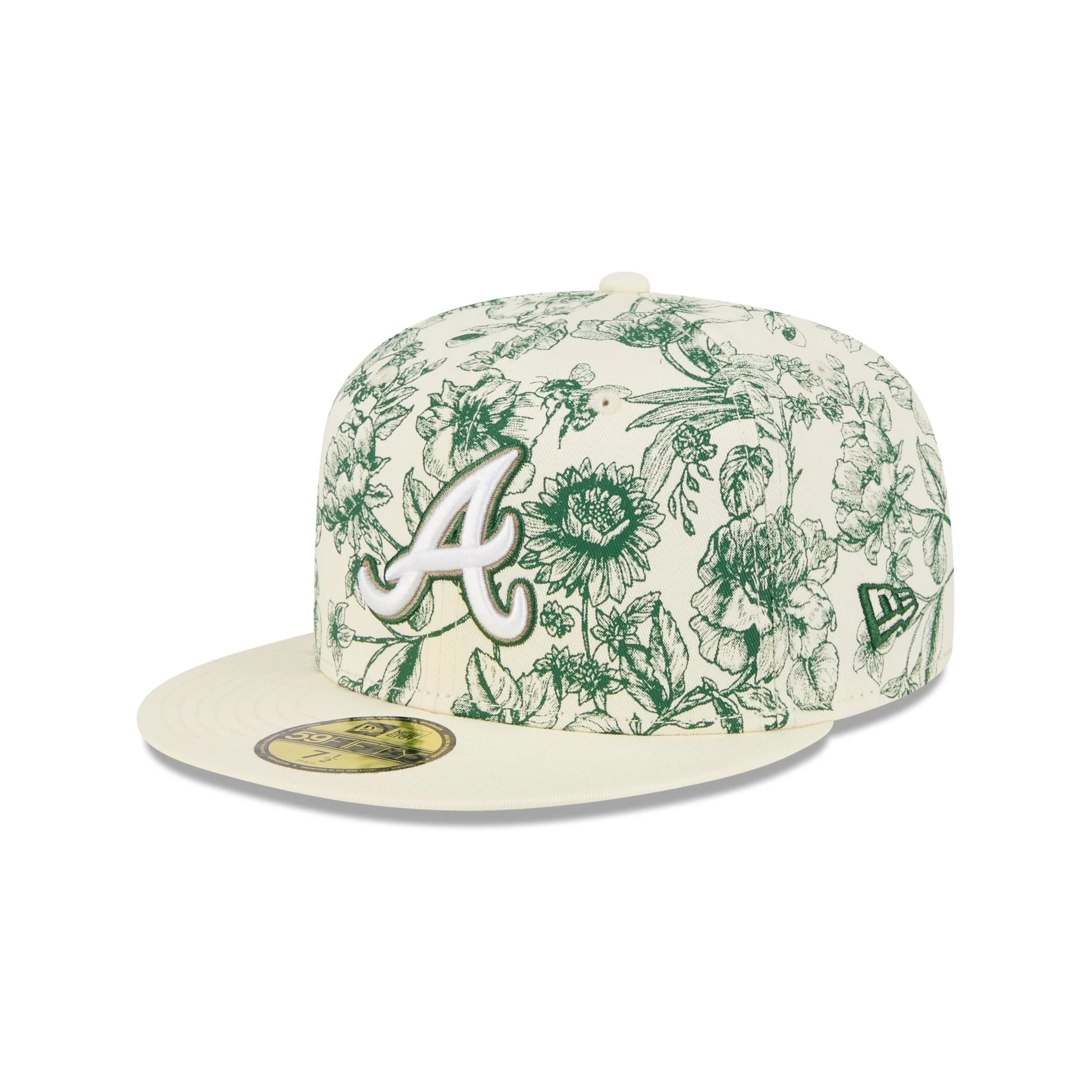 Atlanta Braves Spring Floral 59FIFTY Fitted Hat - Image 3